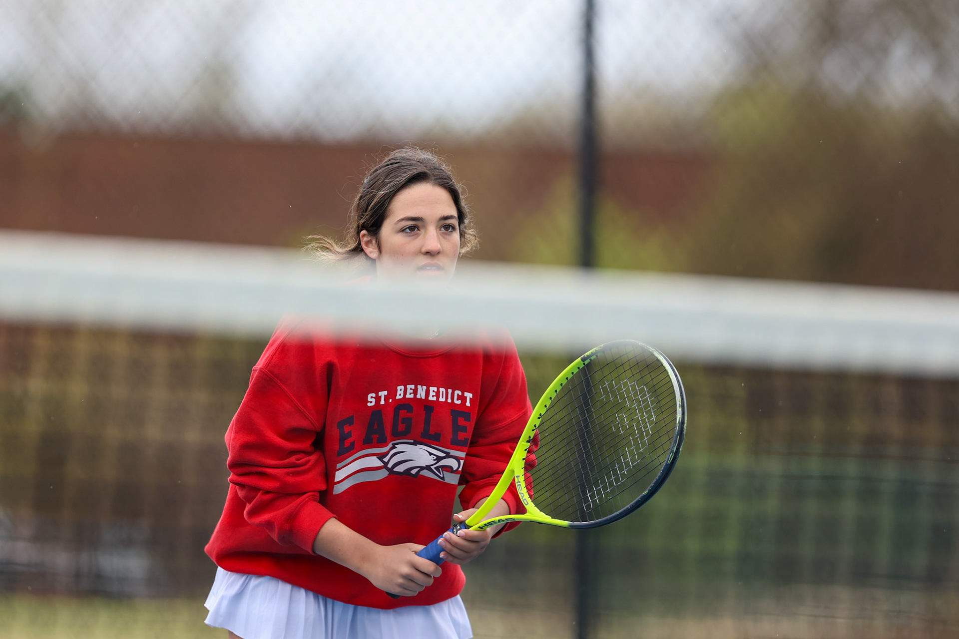 St. Benedict Tennis vs Brighton Cardinals on Wednesday April 6, 2022 at St. Benedict At Auburndale High School in Memphis, TN. (Ryan Beatty/SBA)