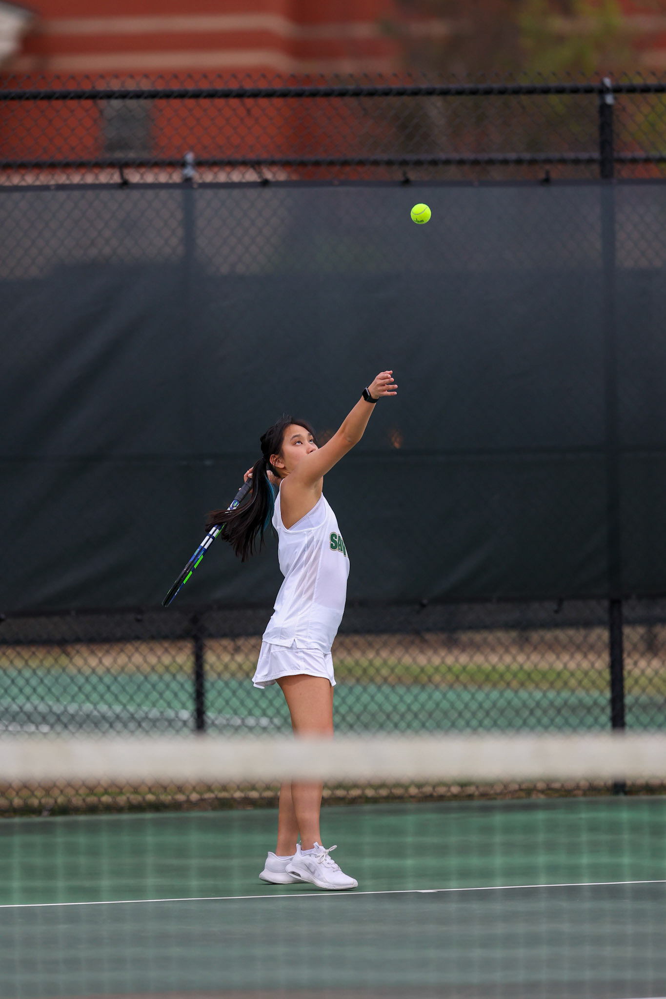St. Benedict Tennis vs Briarcrest at Briarcrest Christian School on April 12, 2022 in Memphis, TN. (Ryan Beatty/SBA)