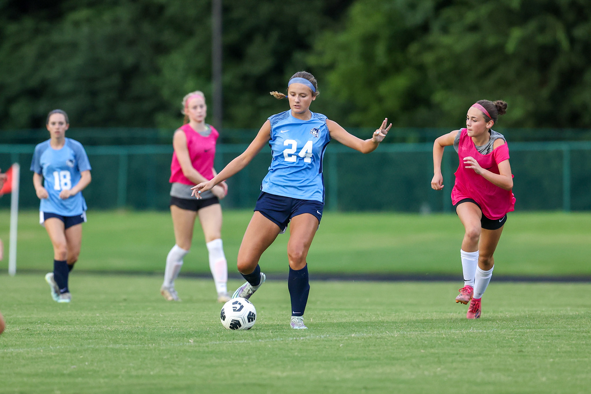SBA Soccer vs ECS in a preseason match at St. Benedict on August 4, 2022.(Ryan Beatty/SBA)