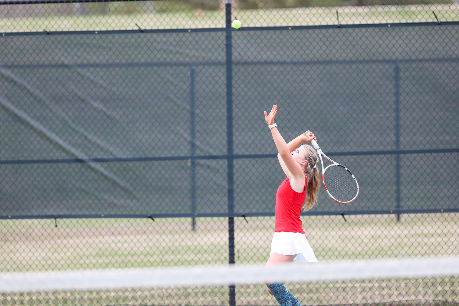 St. Benedict Tennis vs Briarcrest at Briarcrest Christian School on April 12, 2022 in Memphis, TN. (Ryan Beatty/SBA)