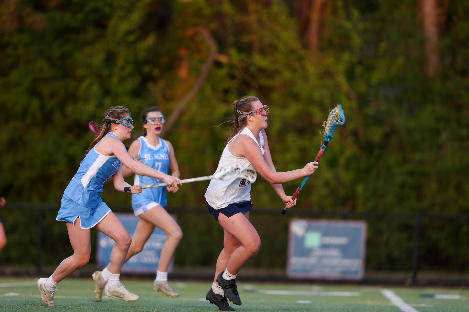 St. Benedict Girls Lacrosse vs St. Agnes on Senior Night at St. Benedict at Auburndale in Memphis, TN on April 19, 2022. (Ryan Beatty/SBA)