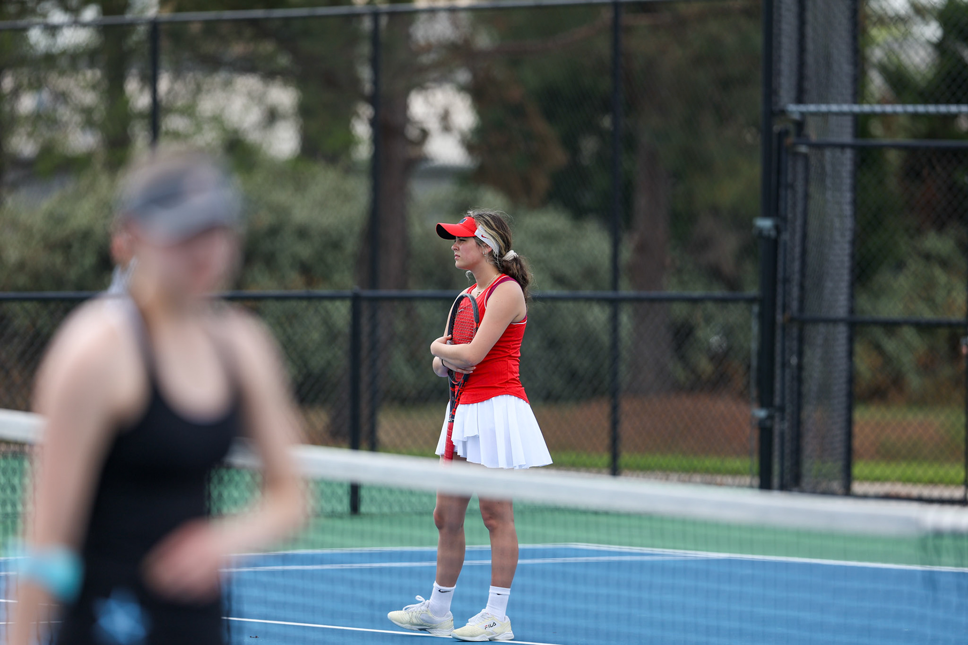 St. Benedict Tennis vs St. Agnes at St. Benedict at Auburndale High School in Memphis, TN on April 21, 2022. (Ryan Beatty/SBA)