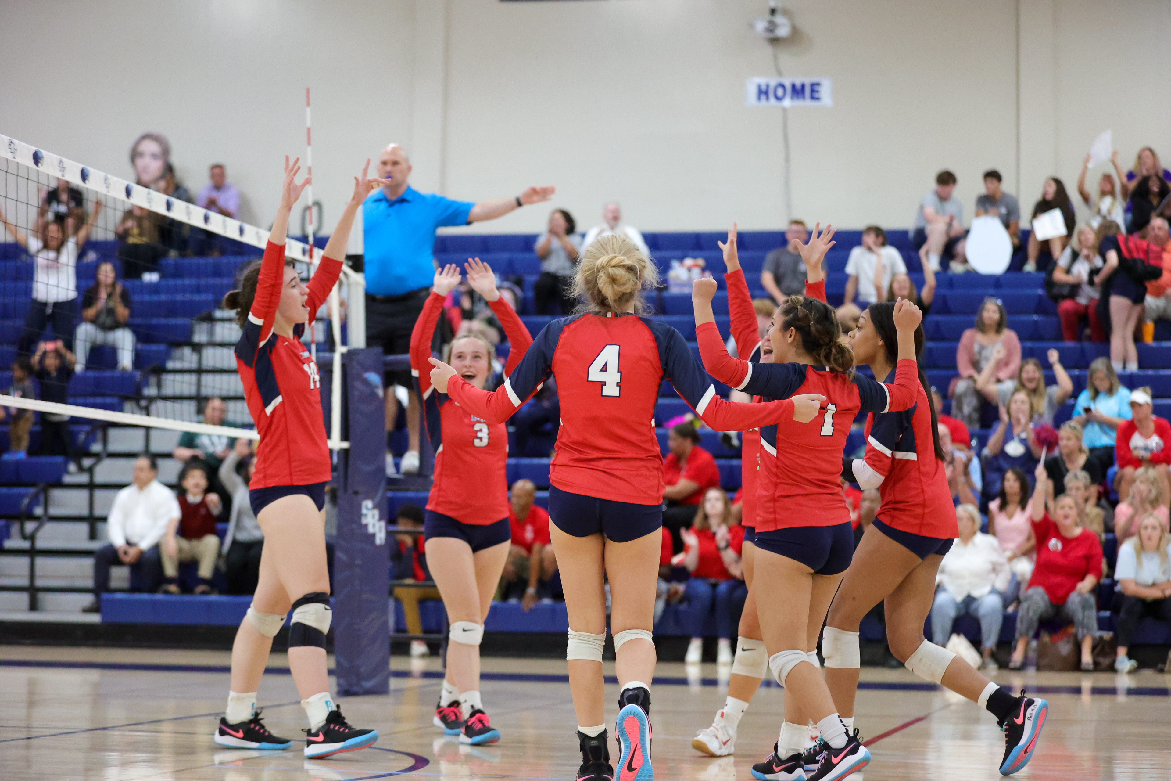 SBA Volleyball wins the point.