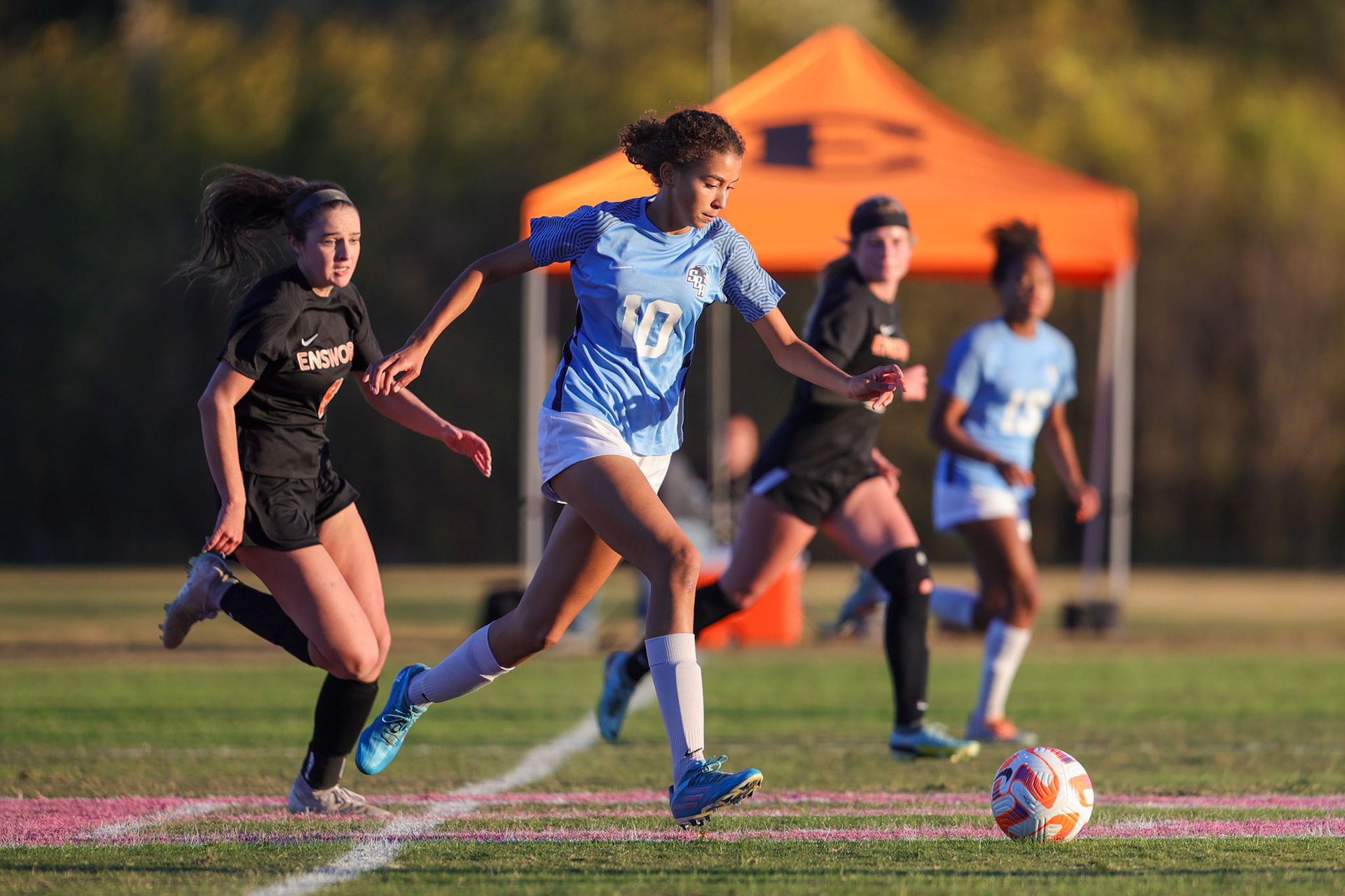 SBA Girl’s Soccer vs. Ensworth in the first round of the TSSAA State Tournament in Nashville, TN, on Oct. 17, 2022. (Ryan Beatty/SBA)