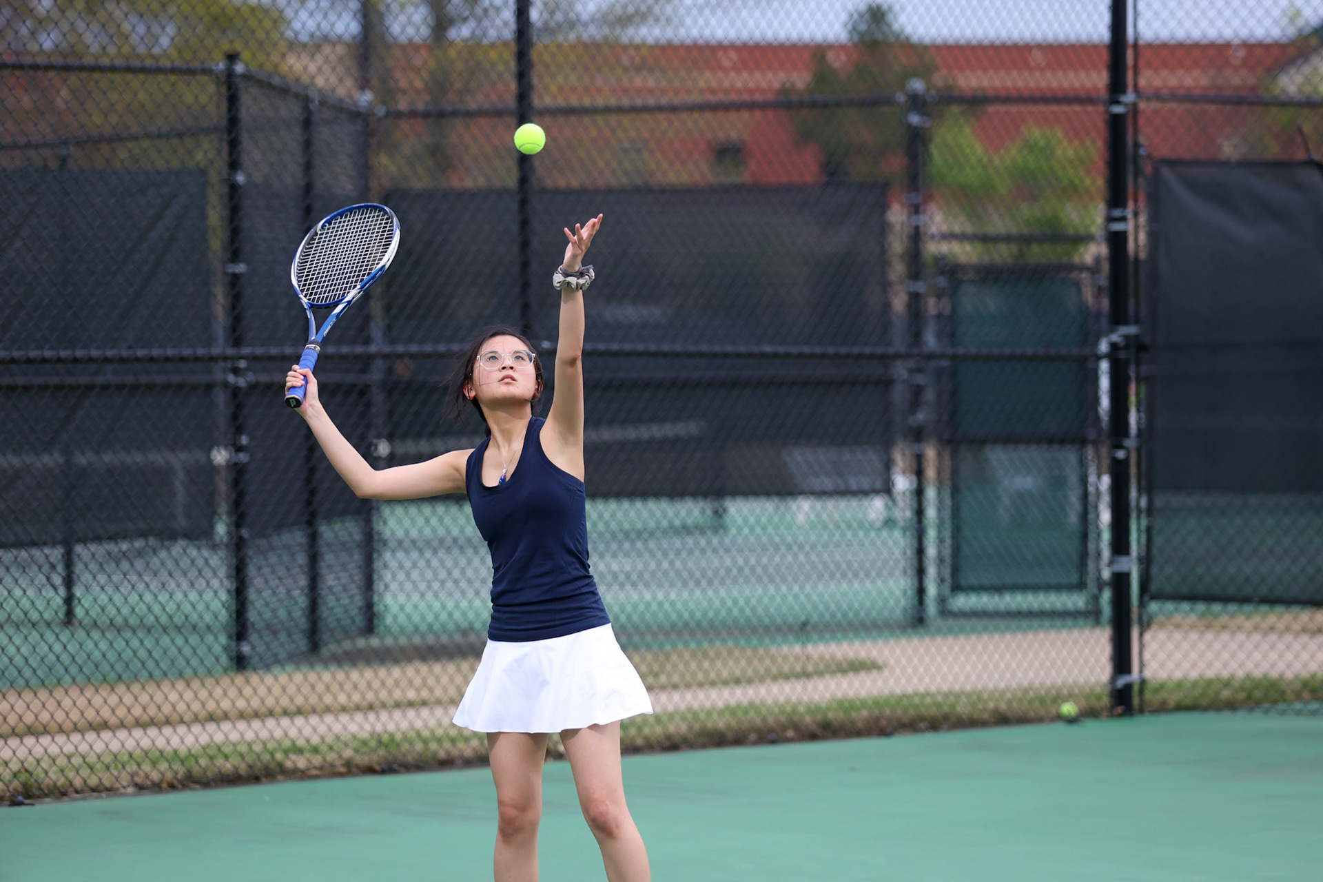 St. Benedict Tennis vs Briarcrest at Briarcrest Christian School on April 12, 2022 in Memphis, TN. (Ryan Beatty/SBA)