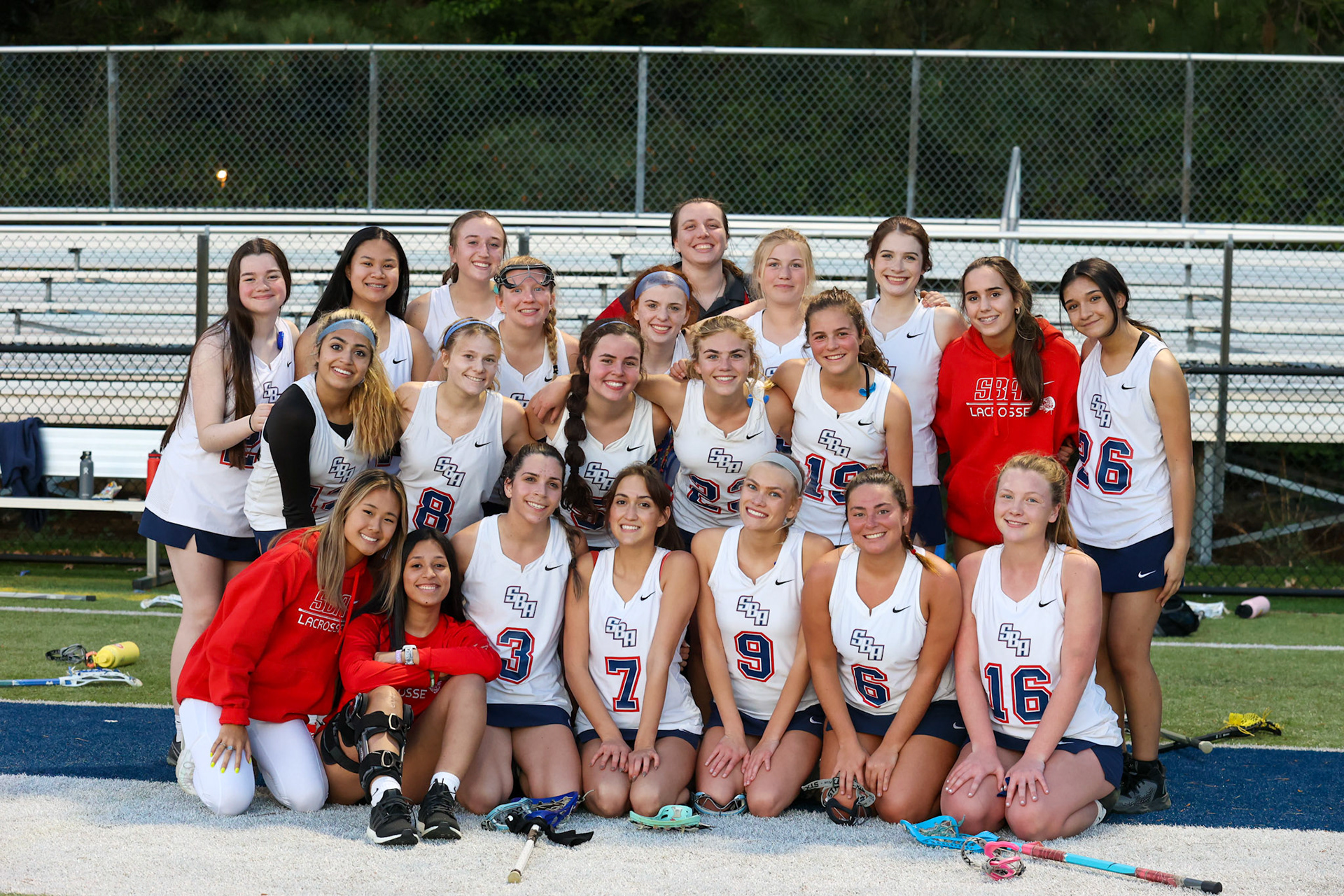 St. Benedict Girls Lacrosse vs St. Agnes on Senior Night at St. Benedict at Auburndale in Memphis, TN on April 19, 2022. (Ryan Beatty/SBA)
