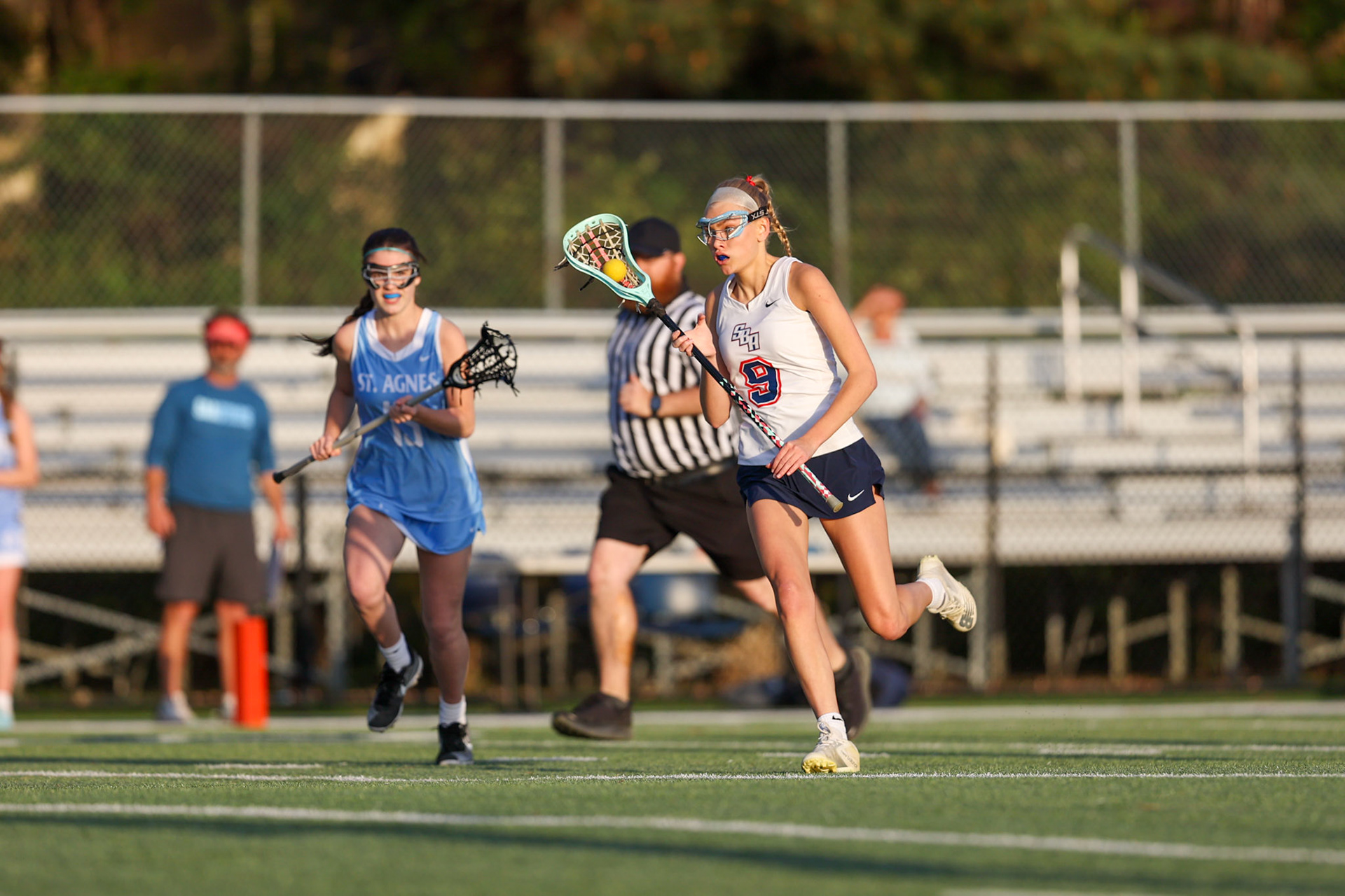 St. Benedict Girls Lacrosse vs St. Agnes on Senior Night at St. Benedict at Auburndale in Memphis, TN on April 19, 2022. (Ryan Beatty/SBA)