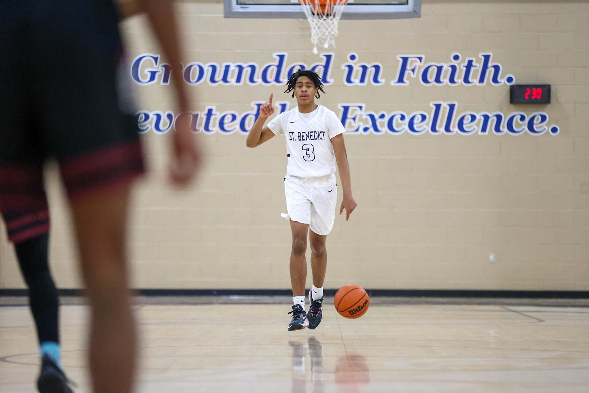 SBA Basketball vs Sacred Heart at the 2022 SBA Holiday Hoops Tournament. (Ryan Beatty Photo)