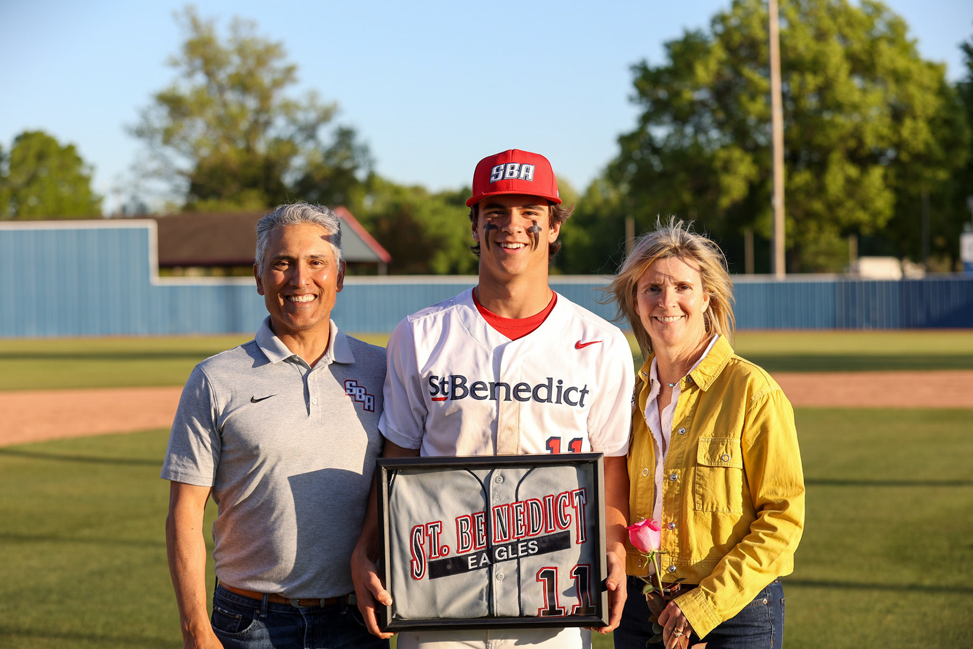 St. Benedict Baseball Senior Night vs CBHS at St. Benedict at Auburndale High School on April 26, 2022.  (Ryan Beatty/SBA)
