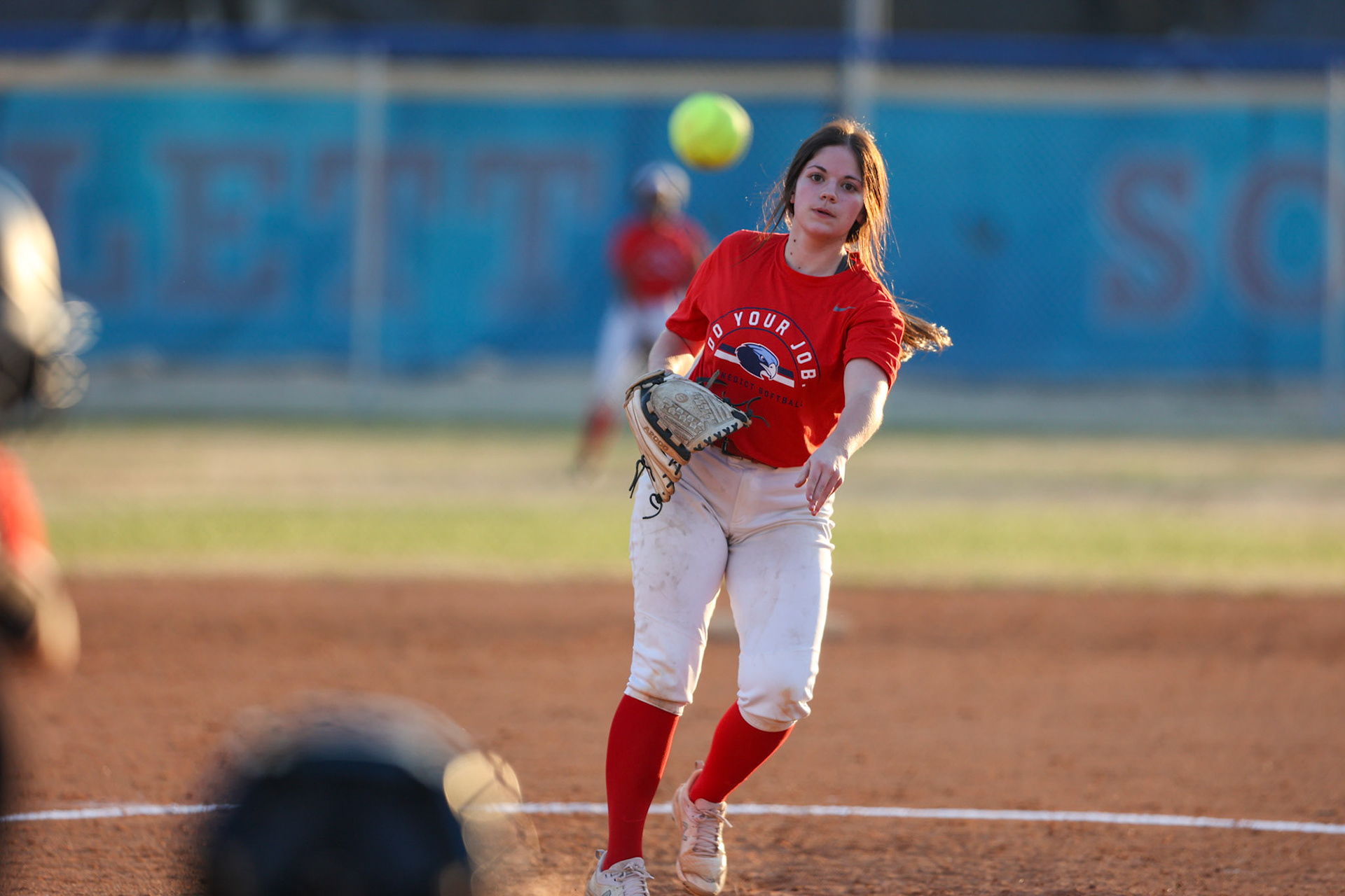 St. Benedict Softball vs Bartlett High School on March 3, 2022 at W.J. Freeman Park in Memphis, TN (Ryan Beatty/SBA)