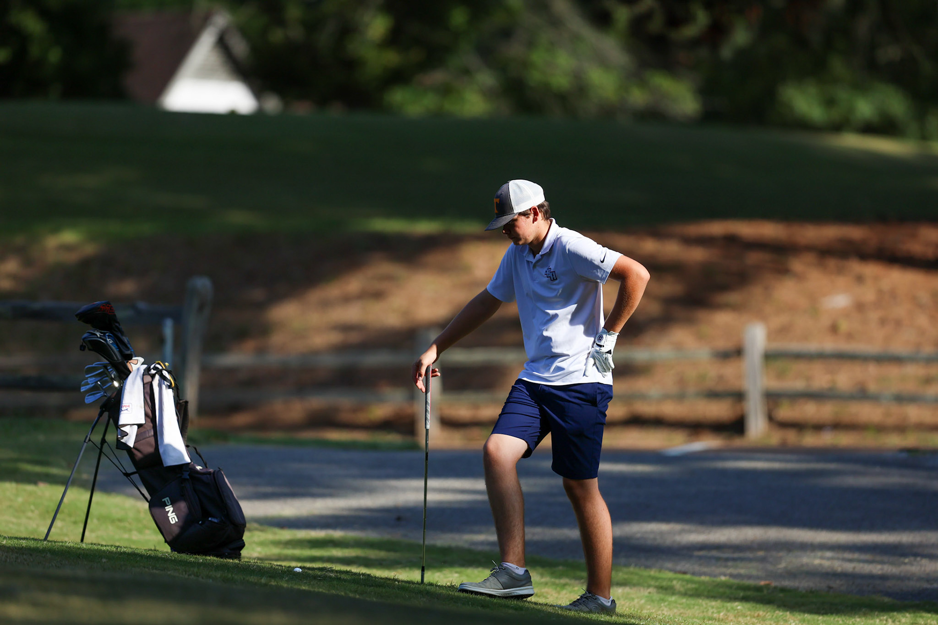 St. Benedict Boys Golf vs Briarcrest at the Lakeland Golf Club on Thursday, September 15, 2022. (Ryan Beatty/SBA)