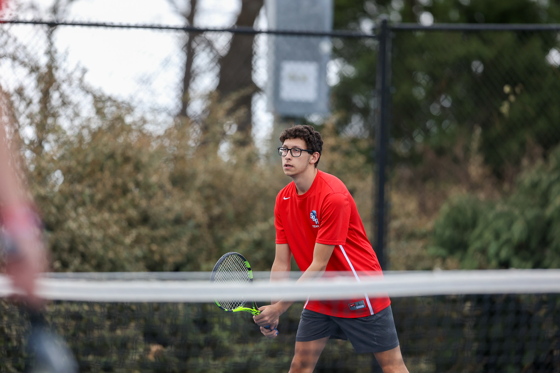 St. Benedict Tennis vs Brighton Cardinals on Wednesday April 6, 2022 at St. Benedict At Auburndale High School in Memphis, TN. (Ryan Beatty/SBA)