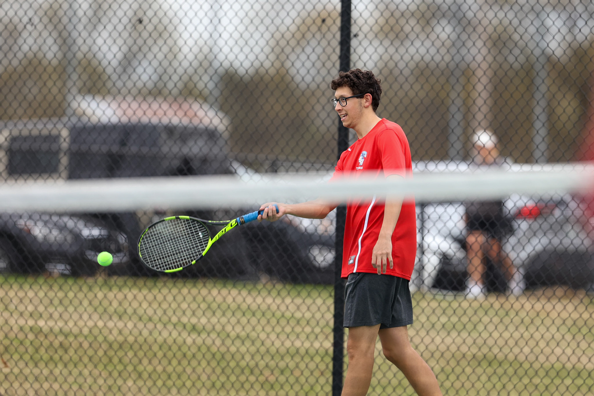 St. Benedict Tennis vs Brighton Cardinals on Wednesday April 6, 2022 at St. Benedict At Auburndale High School in Memphis, TN. (Ryan Beatty/SBA)