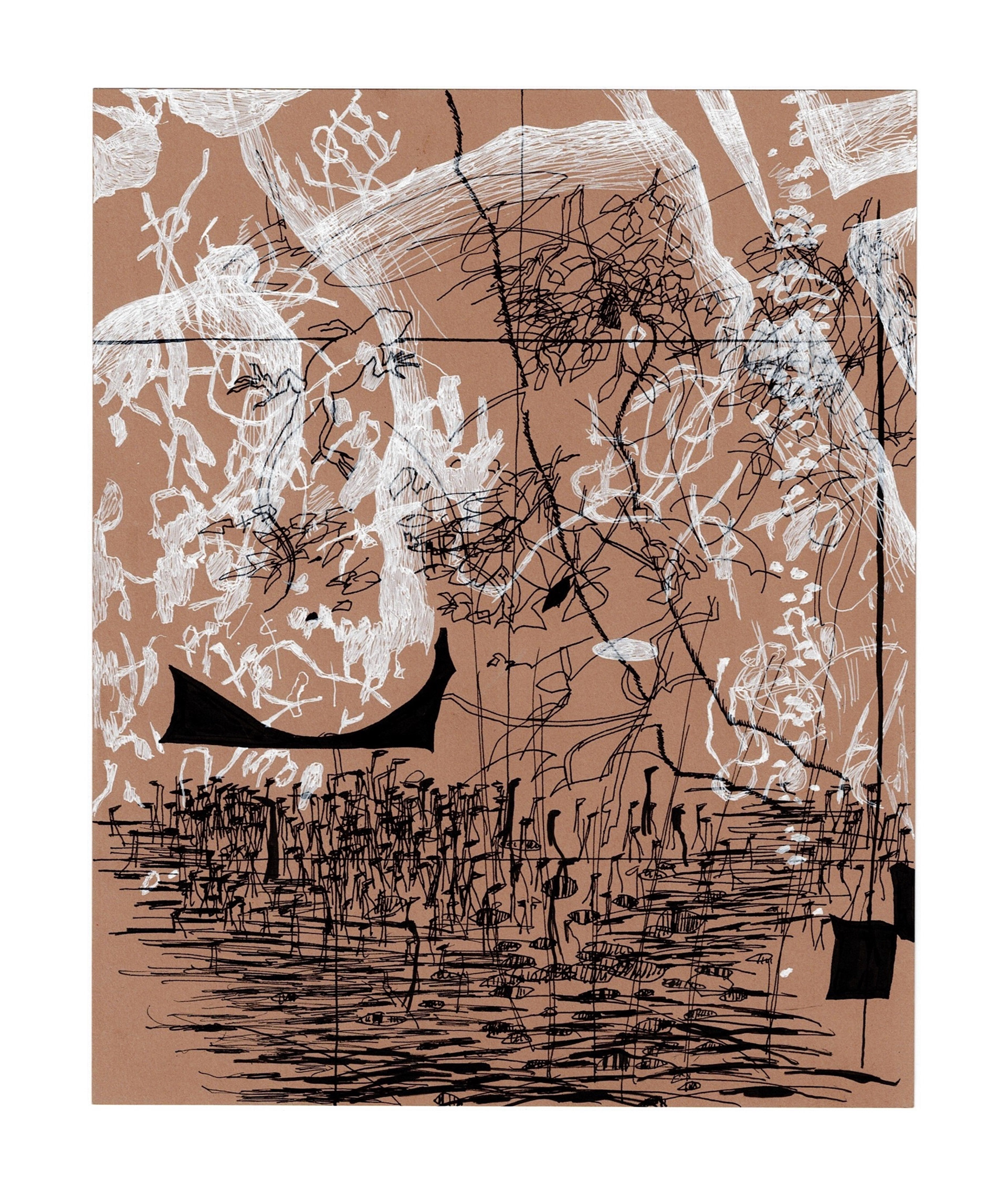 Untitled, 2023, Ink on paper, 10" x 8"