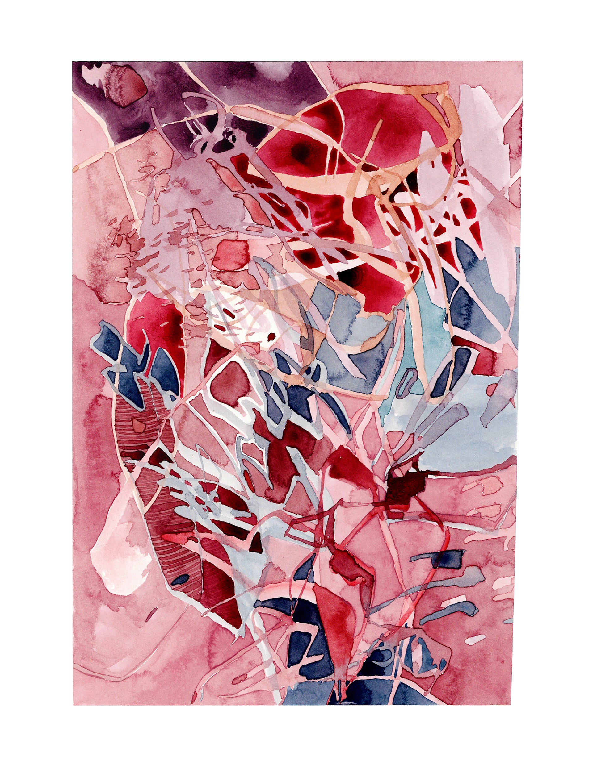 Untitled (For Jisu), 2023, Watercolor on paper, 12" x 9"