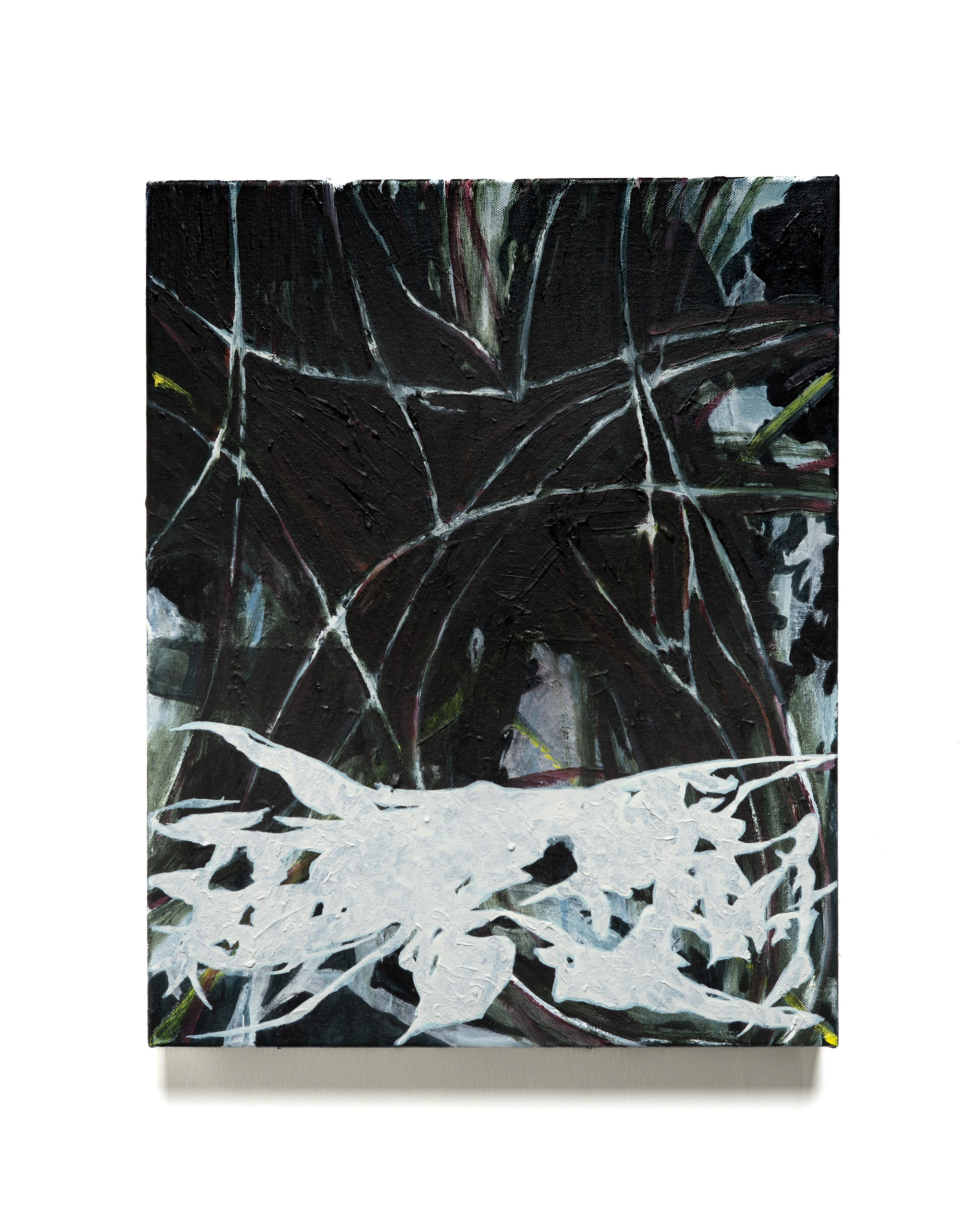 “Pure Corrosion”, 2025. Oil on canvas, 20”x16”.