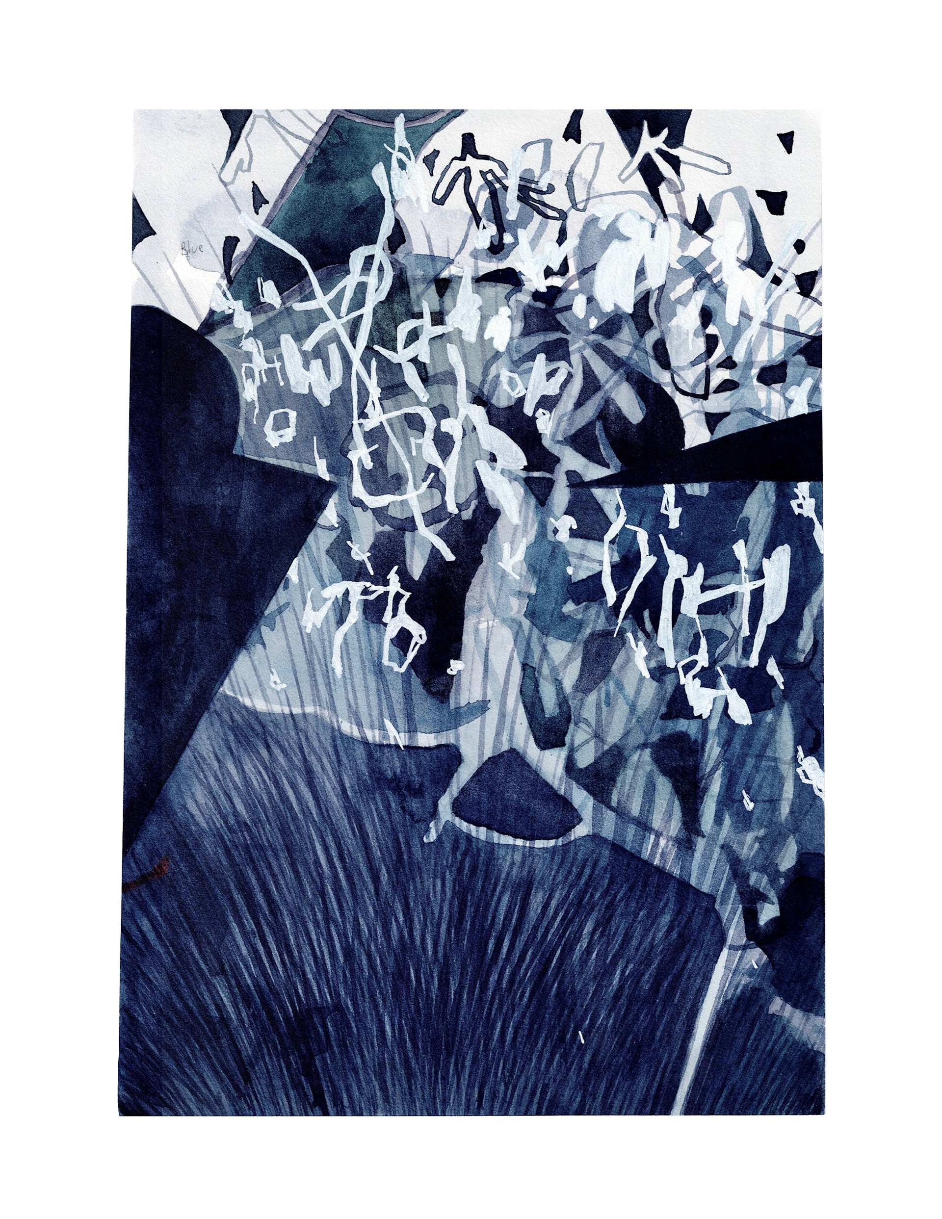 Untitled (For Jen), 2023-2024, Watercolor on paper, 12" x 9"