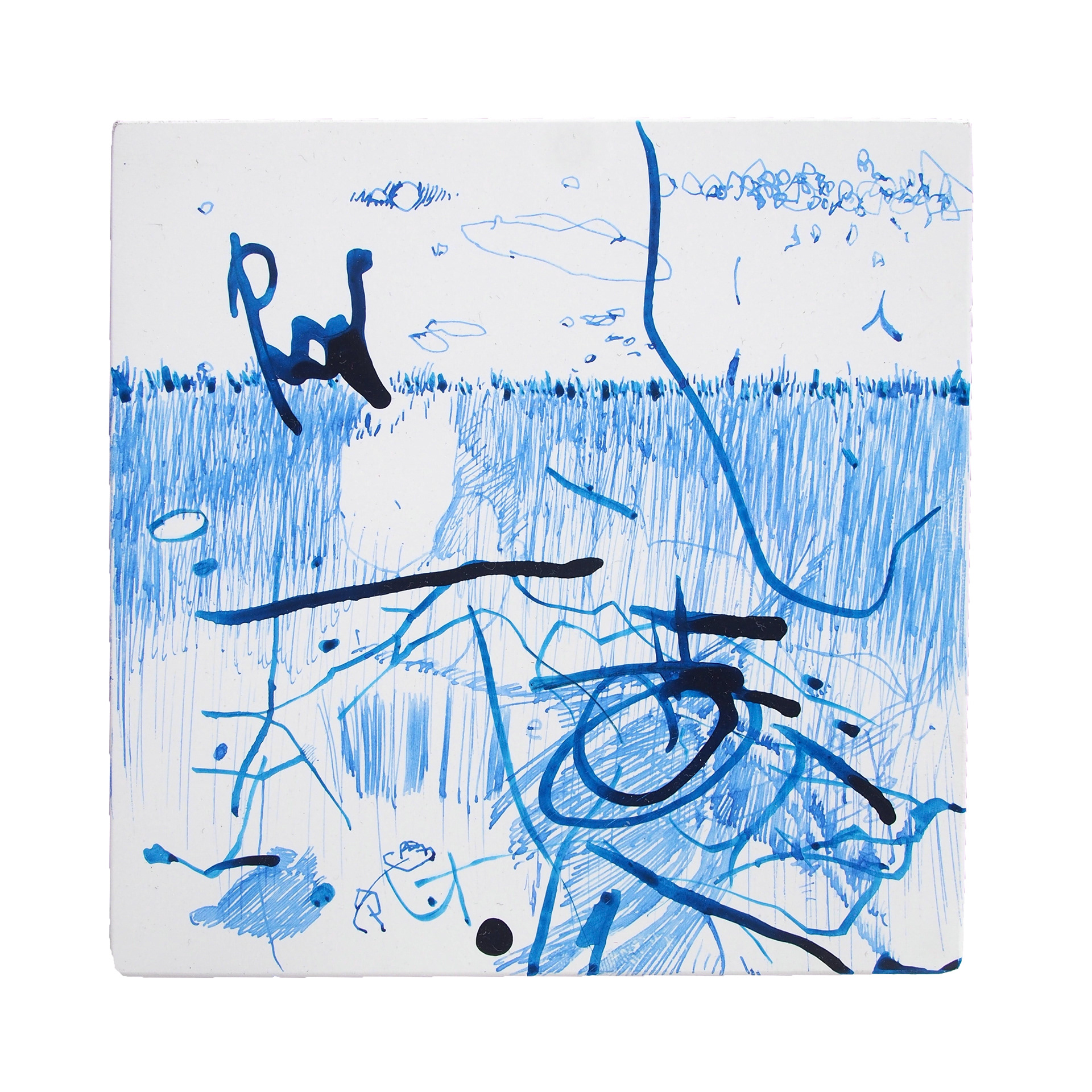 Paraphrase, 2022, Ink on board, 4" x 4"