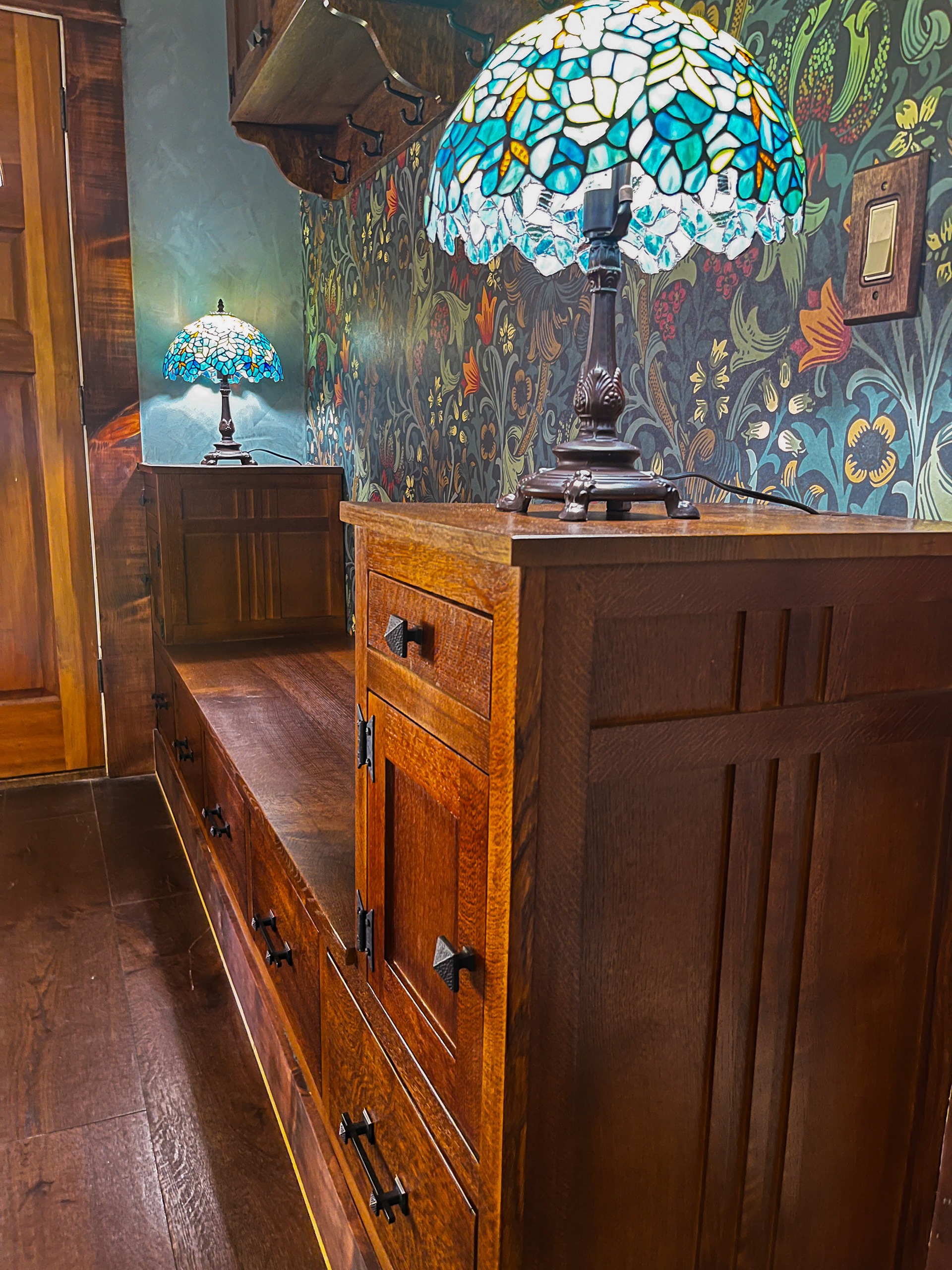 Designed custom Craftsman Entryway Built-In