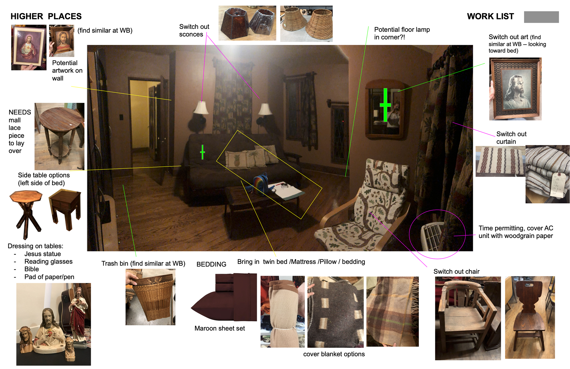 Work list // Set Dressing