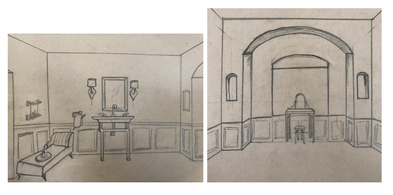 Hand Sketch // Vanity room