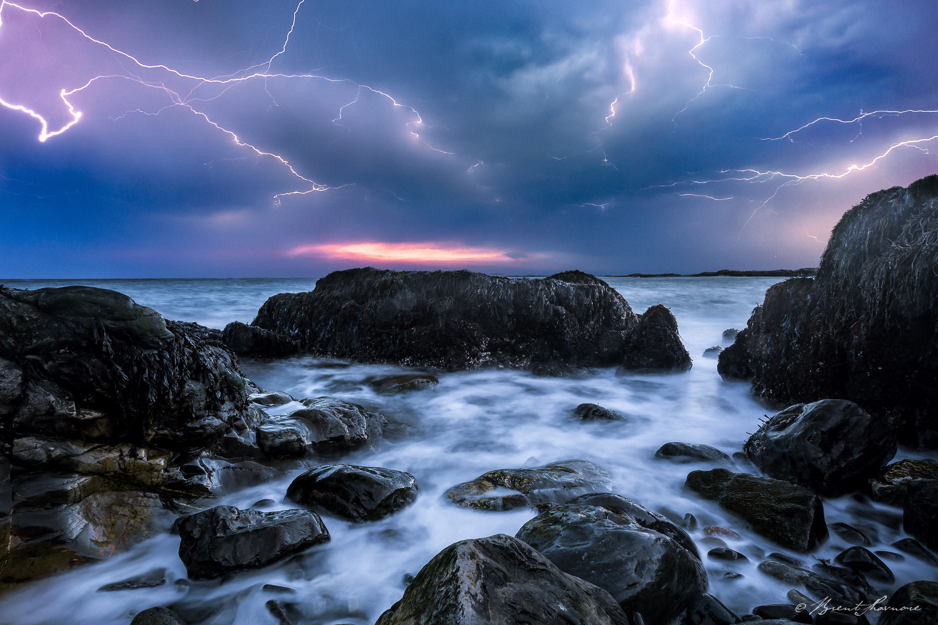 Brent Shavnore Photography- Biddeford Pool Maine Lightning