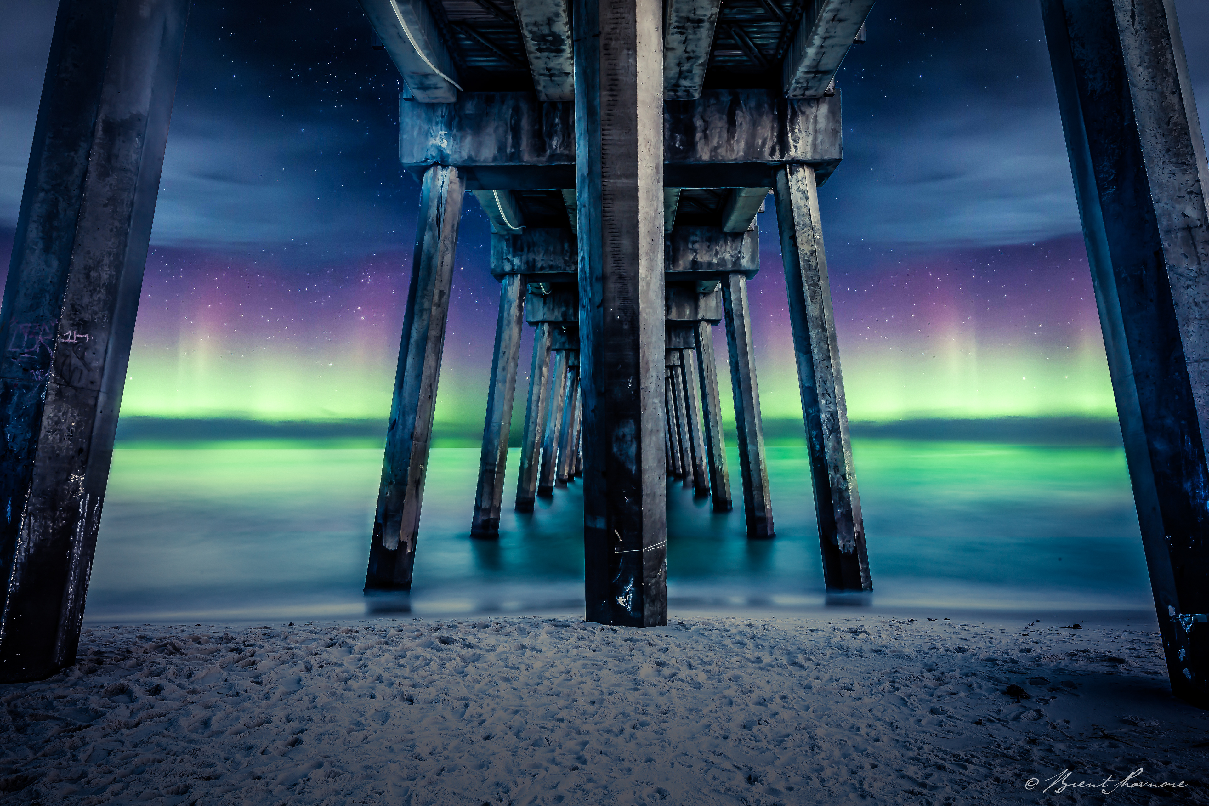 Brent Shavnore Photography- Pensacola Beach Solar Storm Aurora Borealis