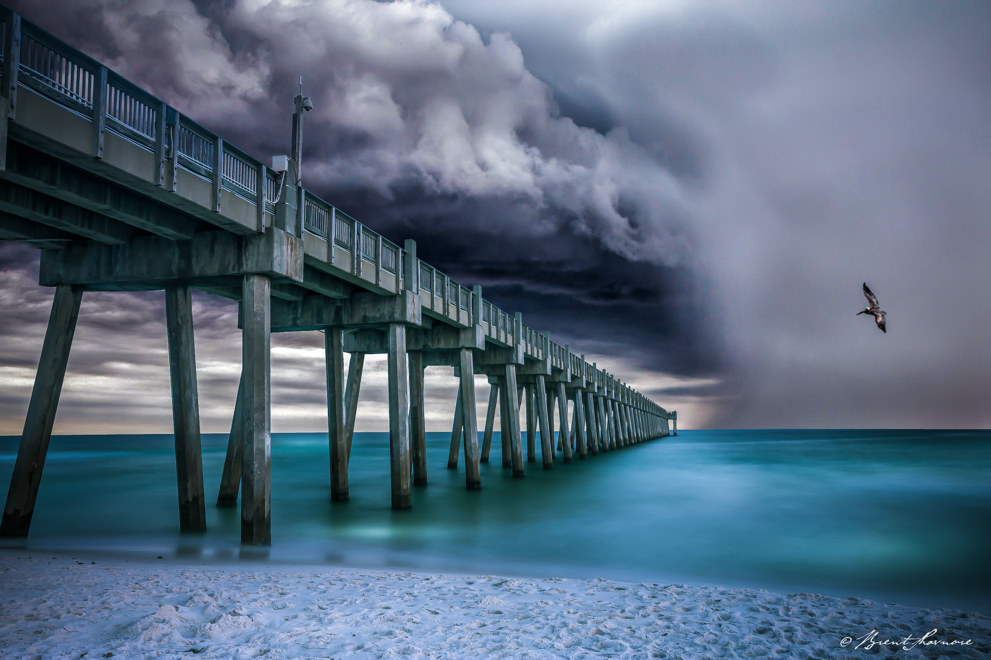 Brent Shavnore Photography- Pensacola Beach Fishing Pier Thunderstorm