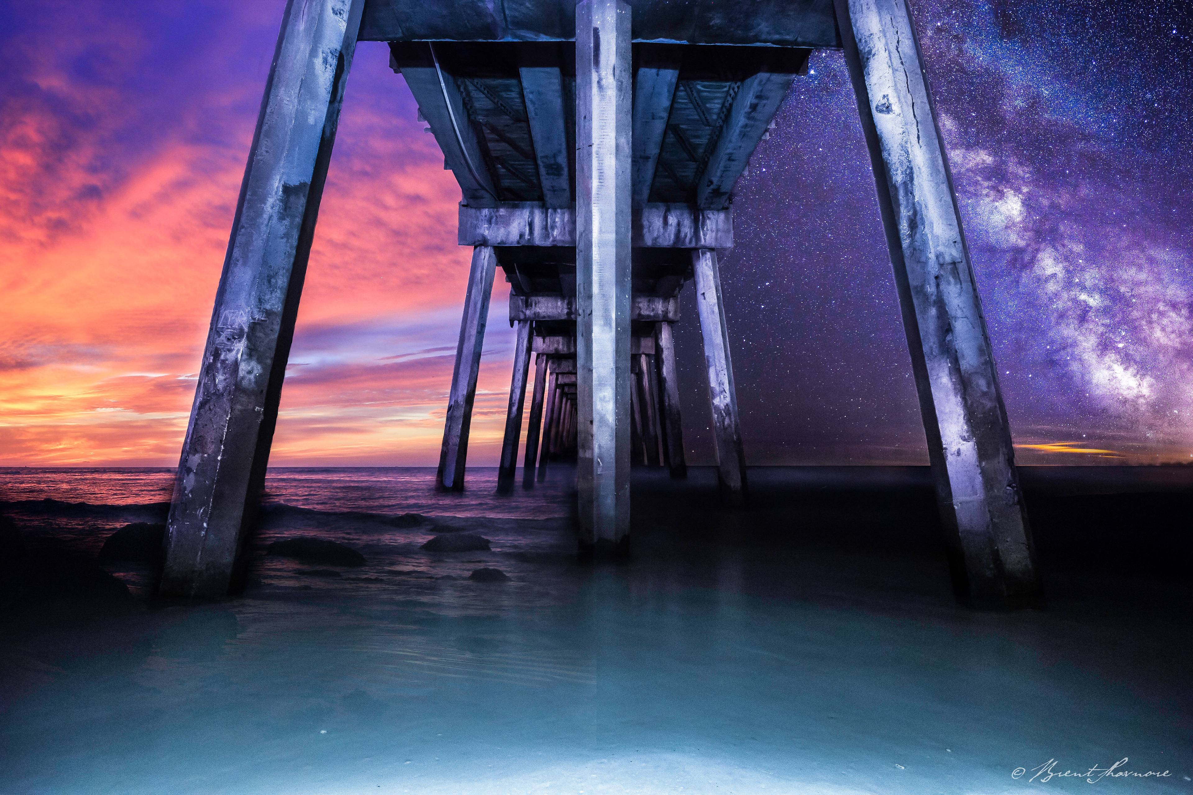 Brent Shavnore Photography- Pensacola Beach Milky Way Sunset