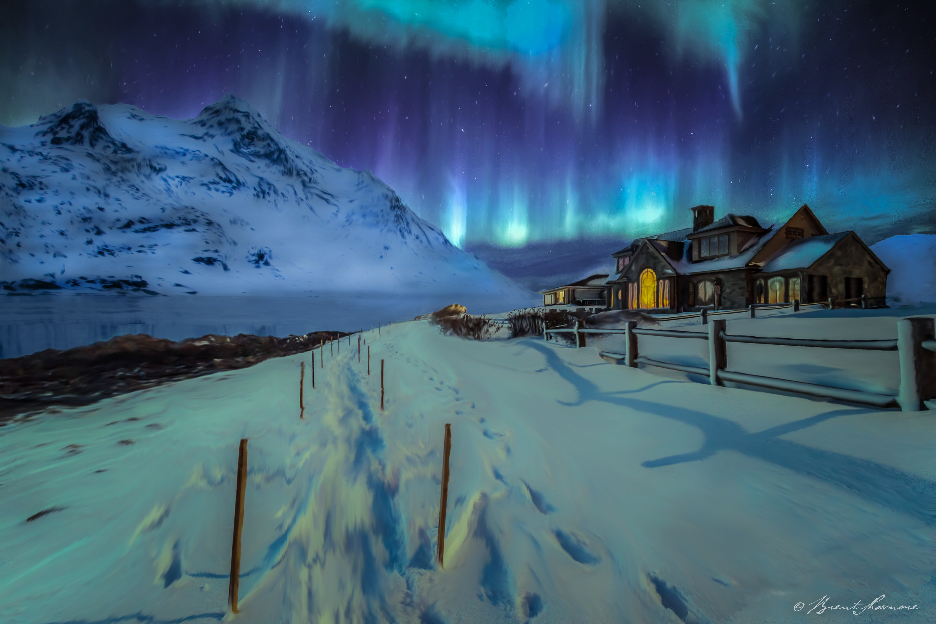 Northern lights brent shavnore photography