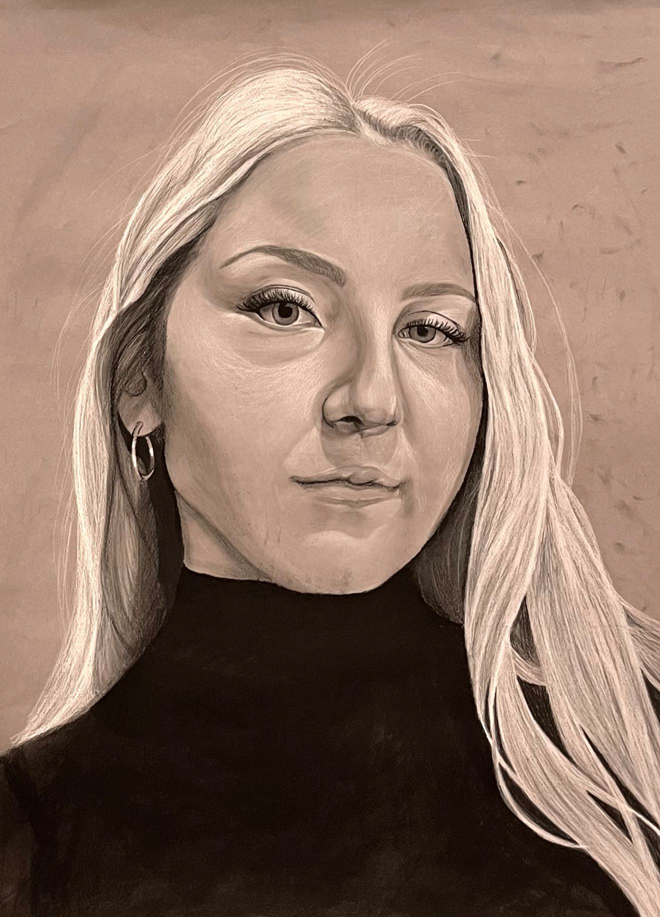 Self Portrait: Charcoal on Canson Paper 