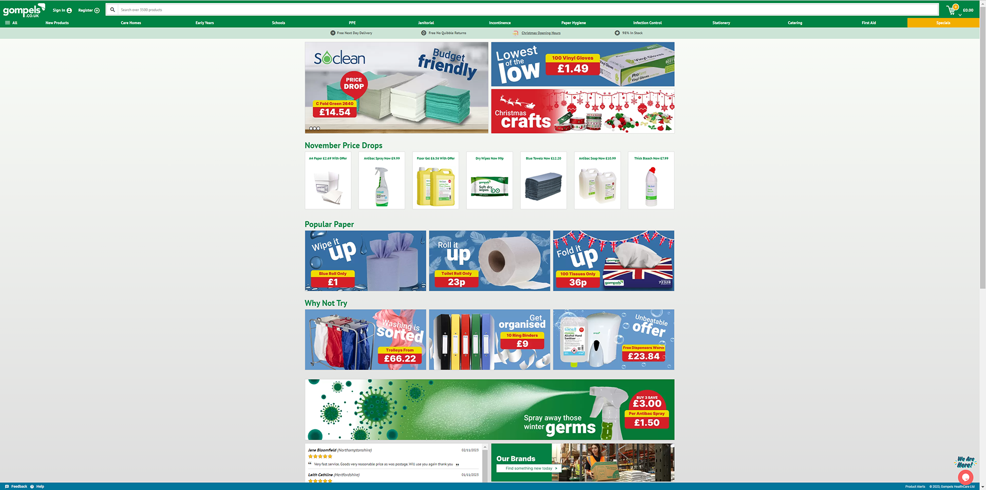 November / December Homepage