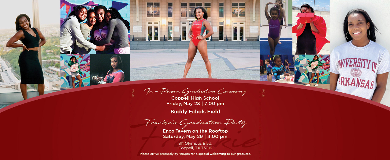 Frankie Price Graduation Announcement Trifold-Back