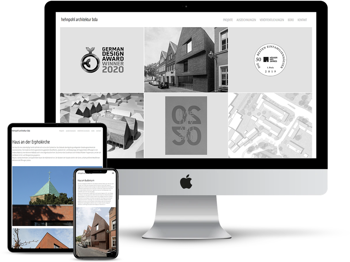 Webdesign für hehnpohl architektur bda, Münster