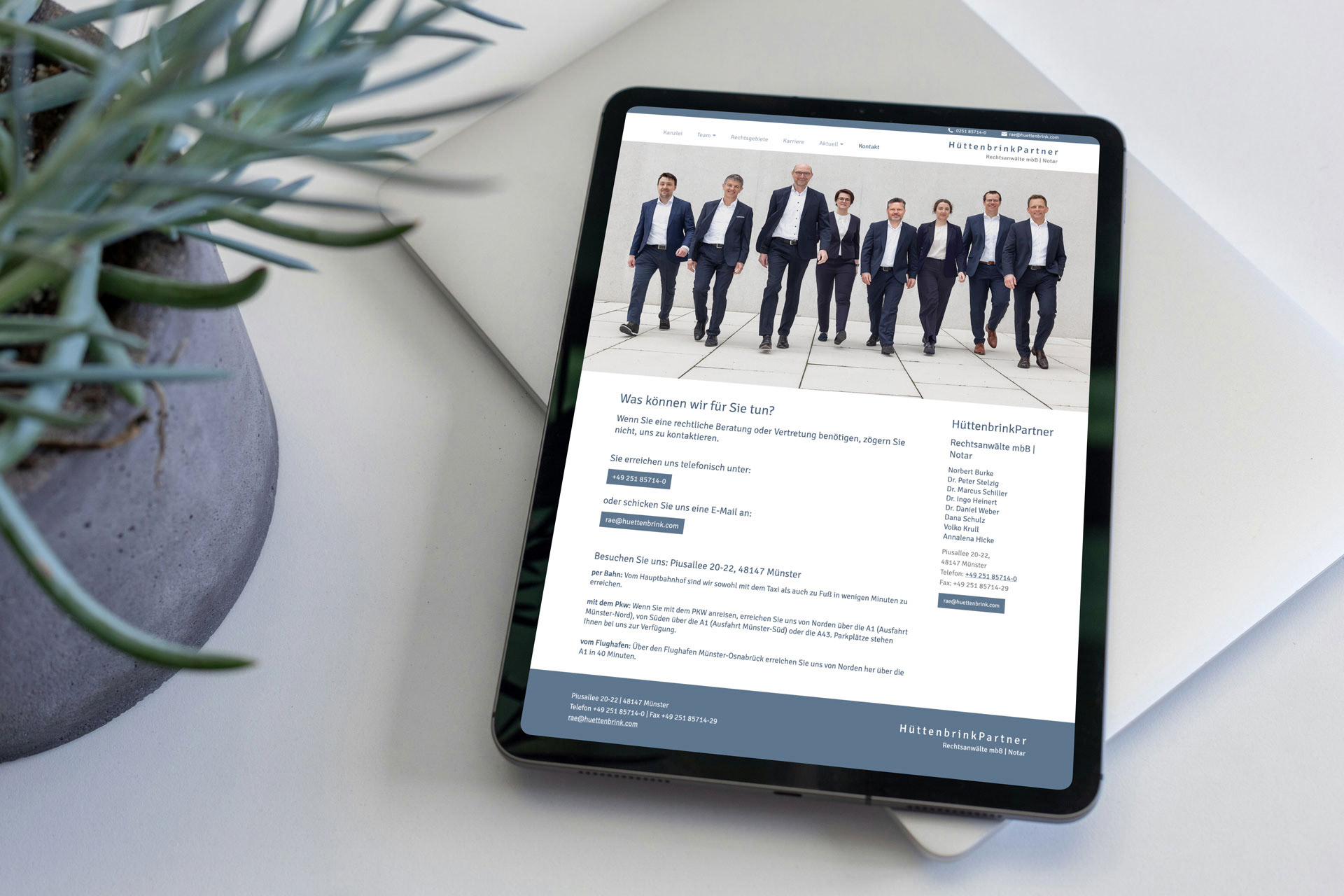 Konzeption und Gestaltung des Internetauftritts WWW.HUETTENBRINK.COM