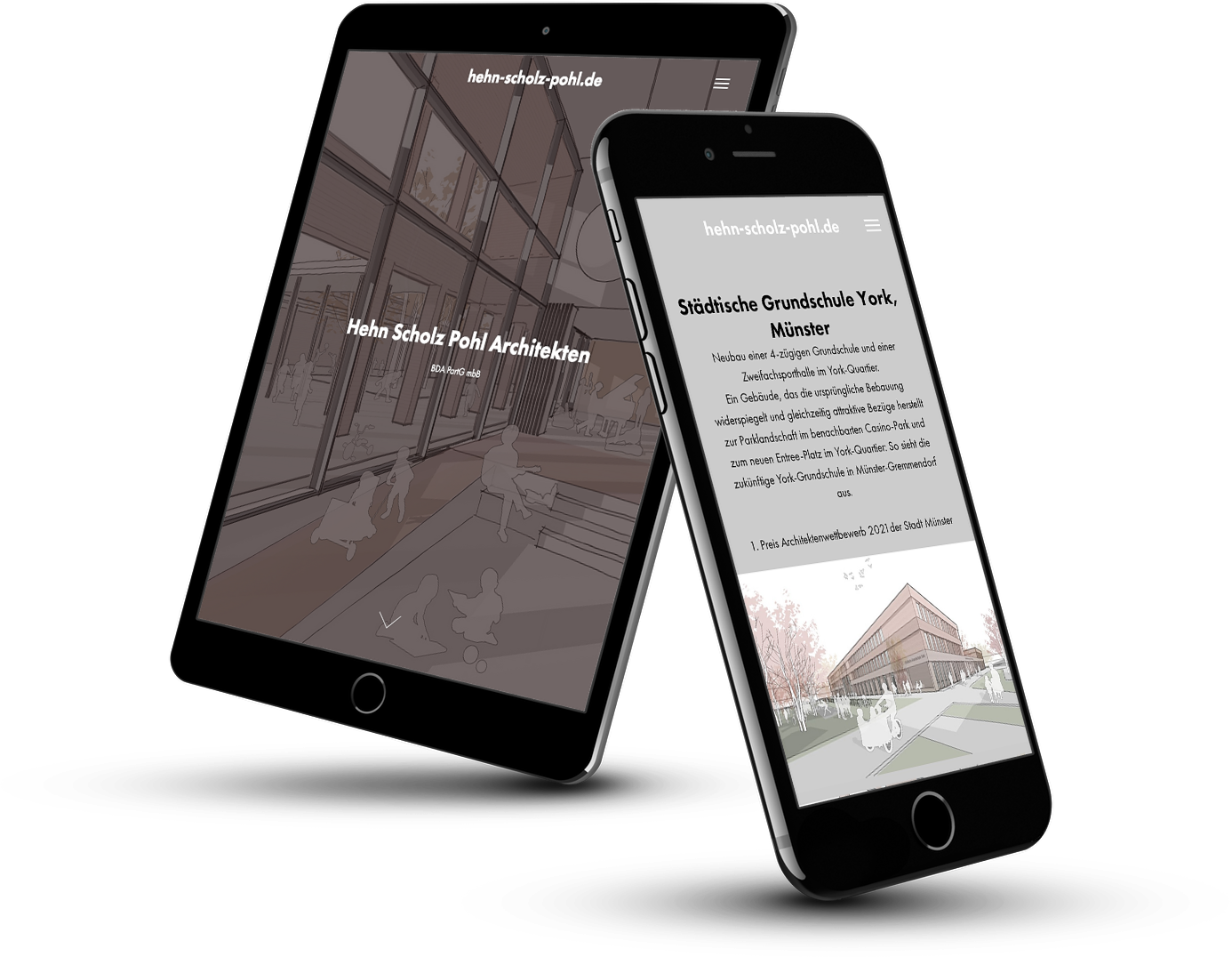 Webdesign für Hehn Scholz Pohl Architekten BDA PartG mbH, Münster