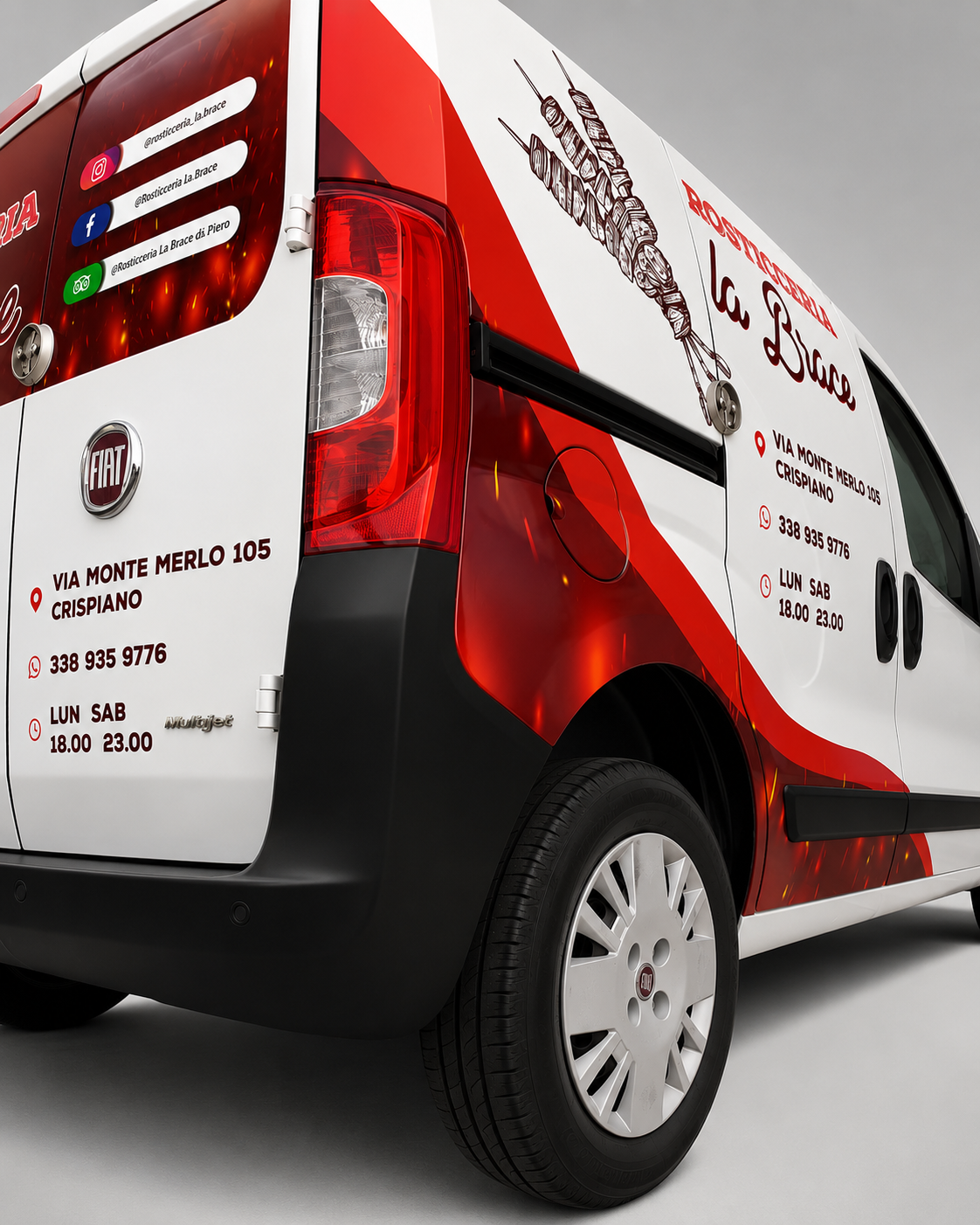 Personalizzazione furgone La Brace Rosticceria