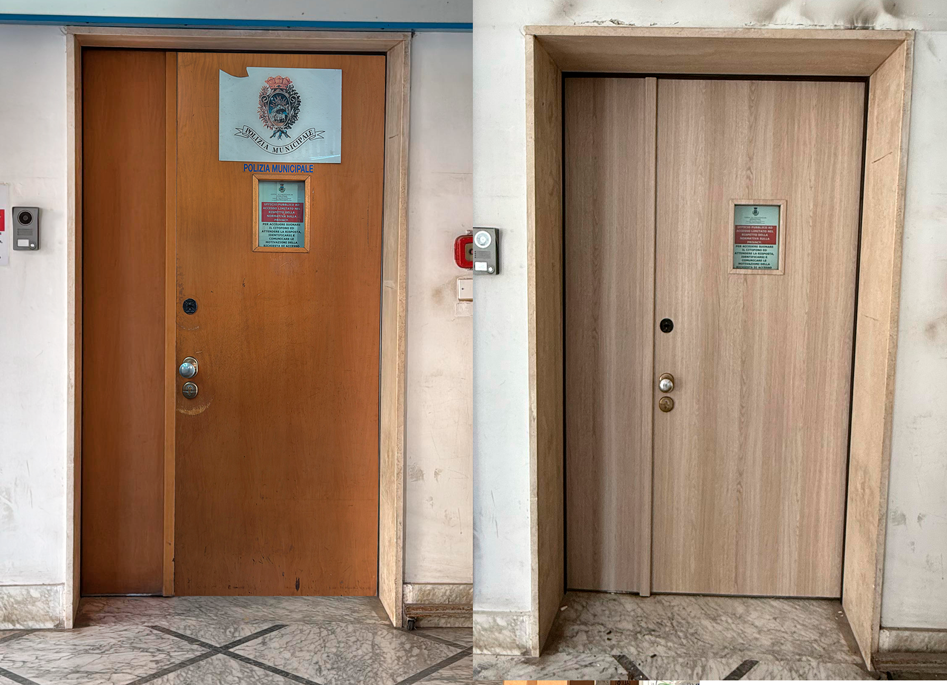 Riqualificazione porta Polizia Municipale a Grottaglie
