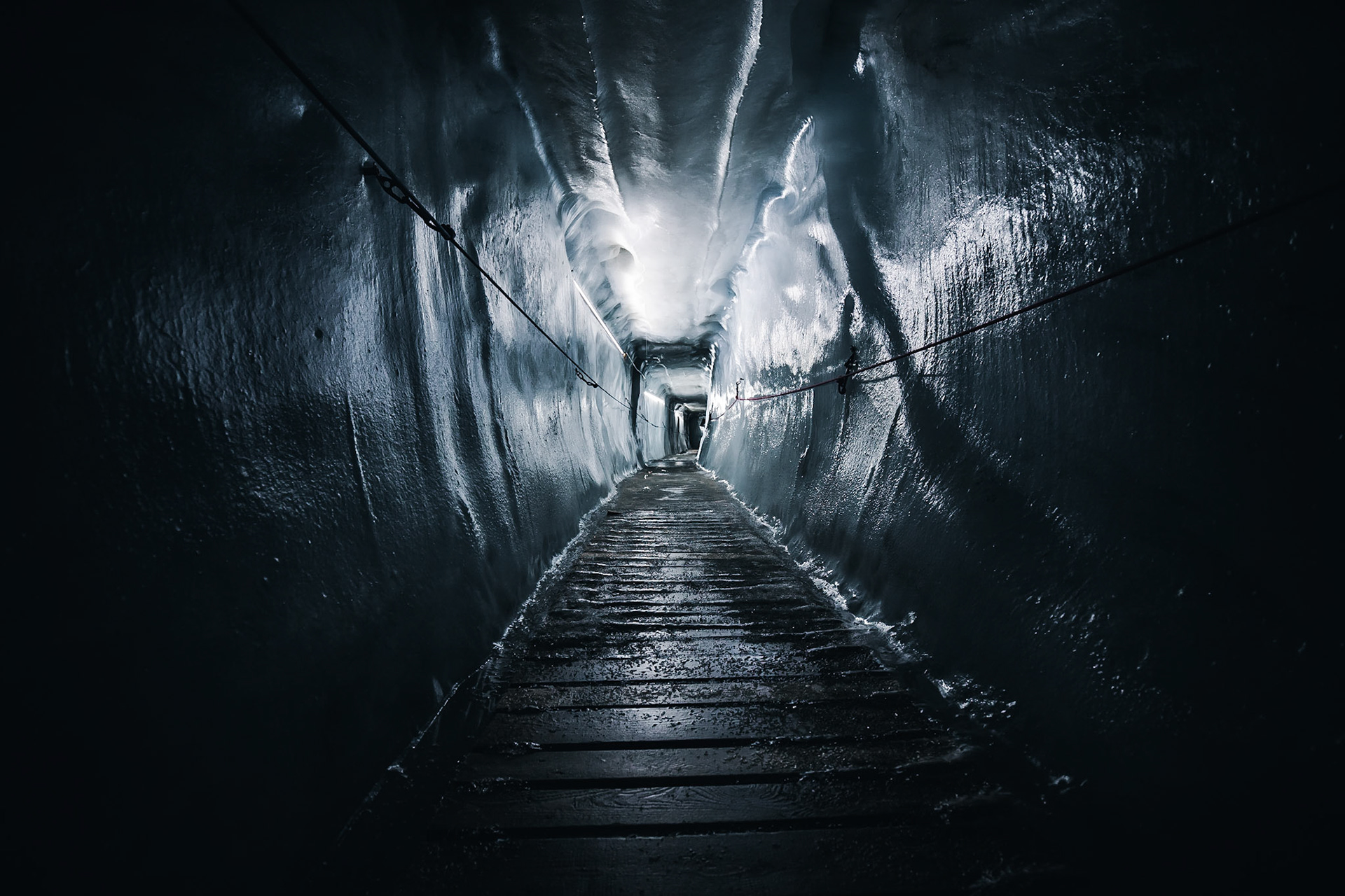 Shot in the inside of an actual glacier up on top of the Kaunertal in Austria.