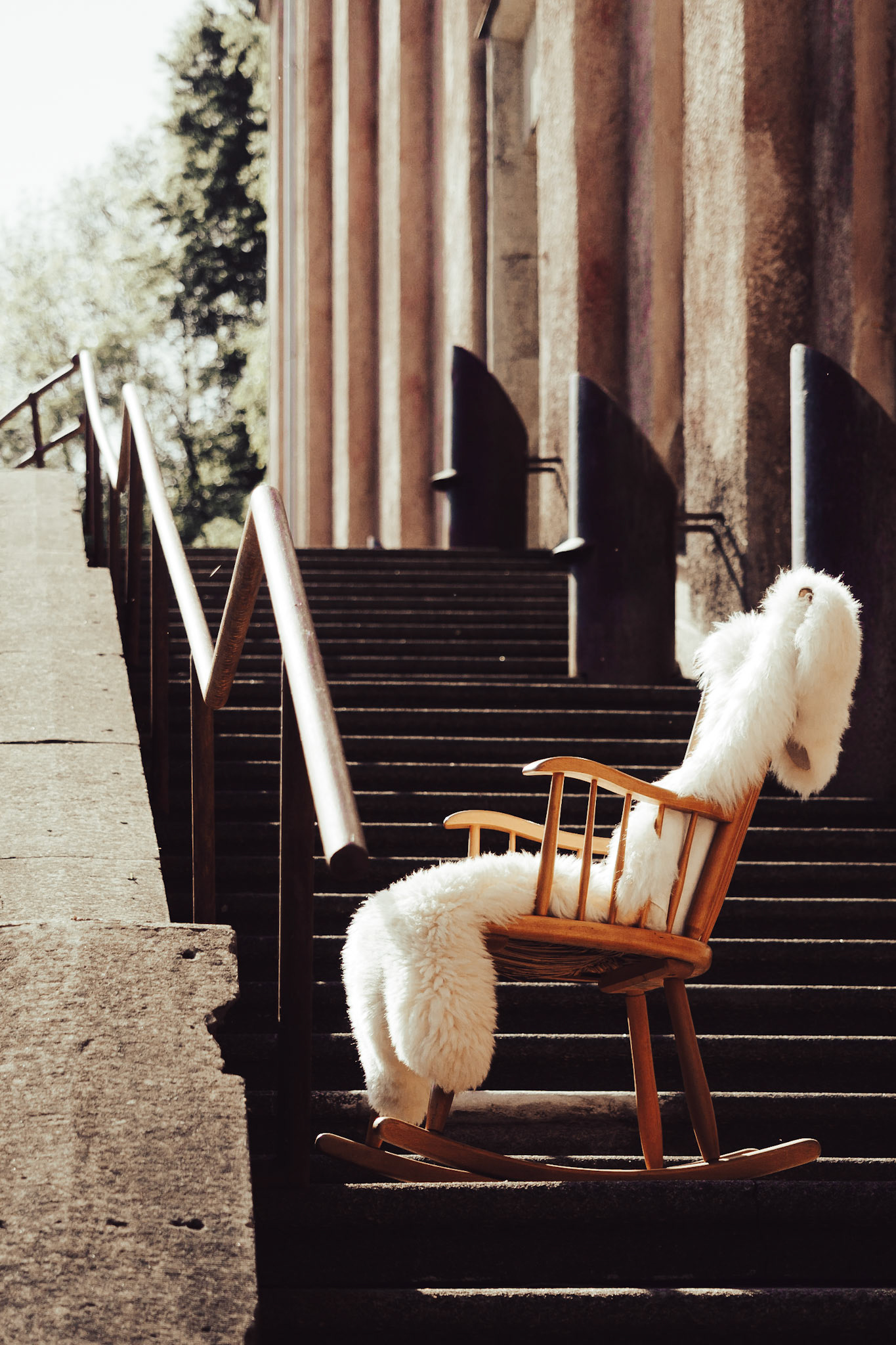 The old power plant "Kraftwerk" today serves as a eventlocation and also houses some bureaus. This chair was used for a quick chillout in the sun by the people working there!