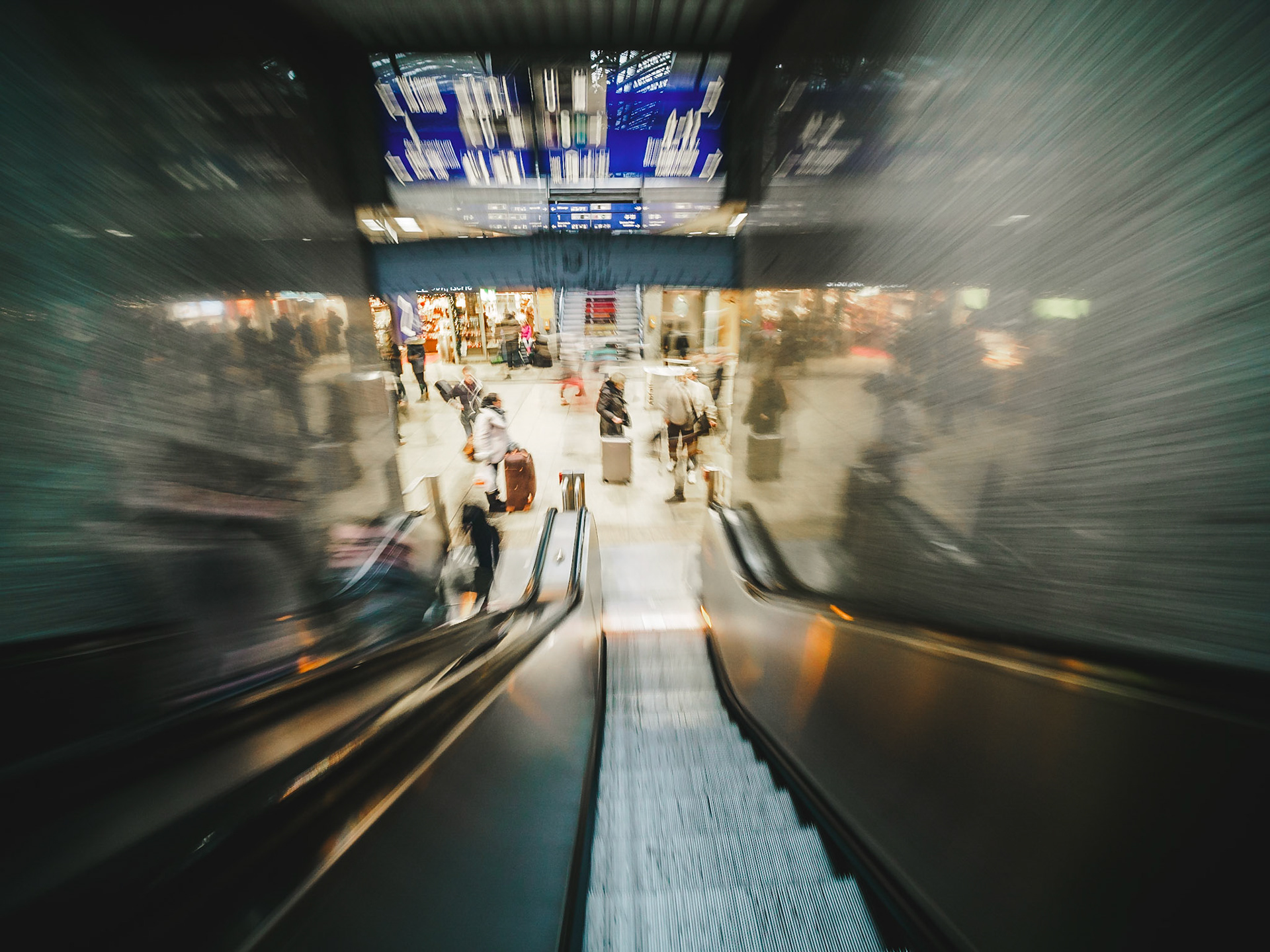 Quite fast these escalators!