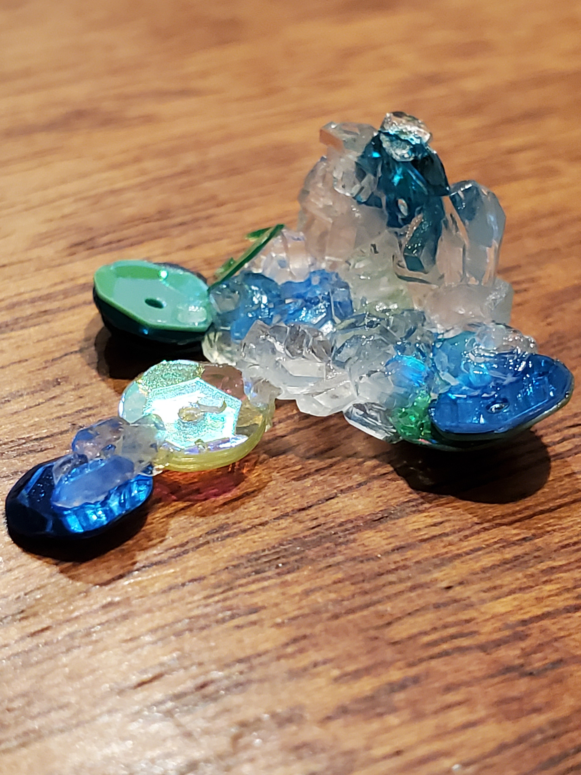 Crystal and sequin cluster