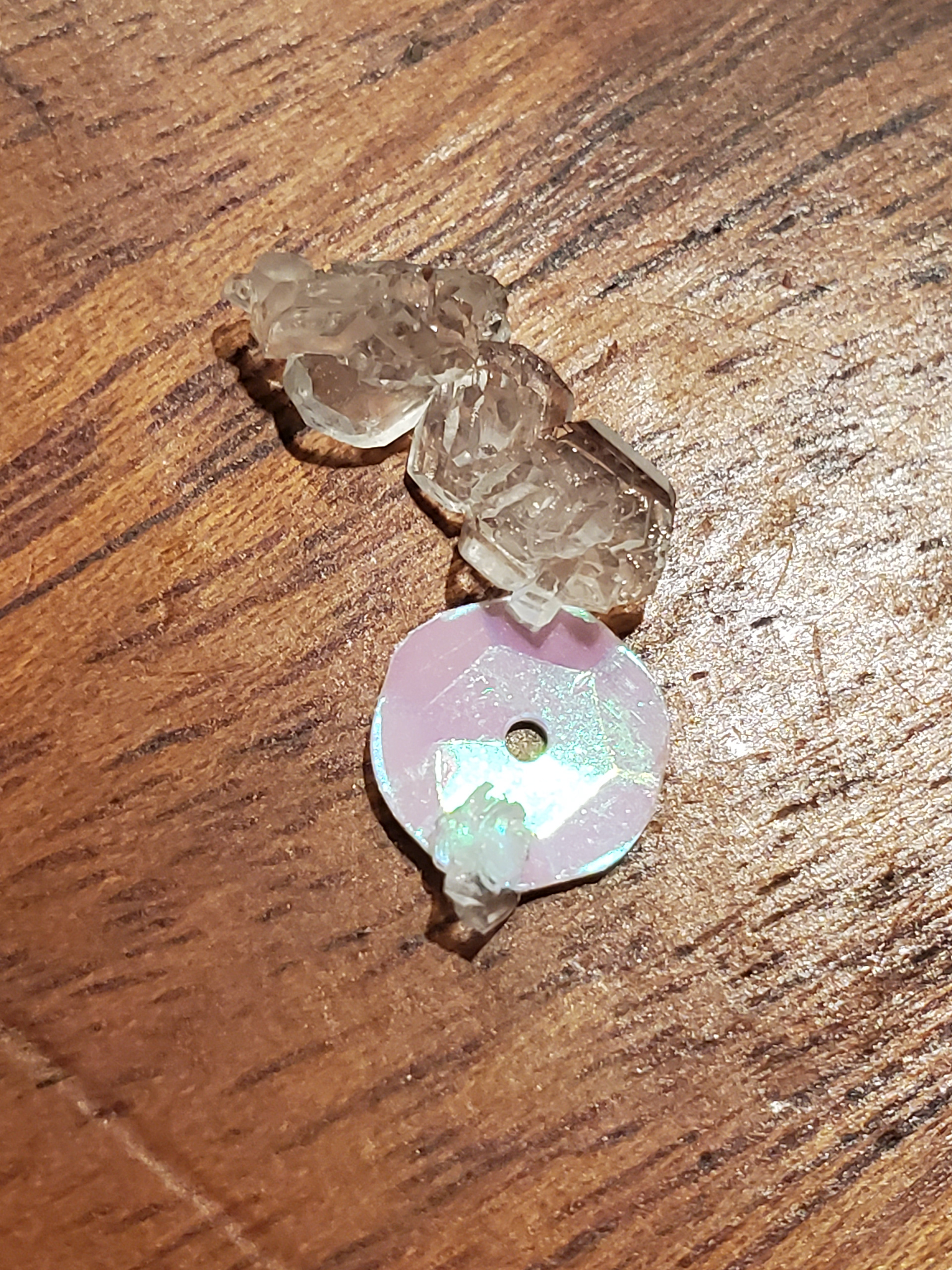 Crystals on sequin