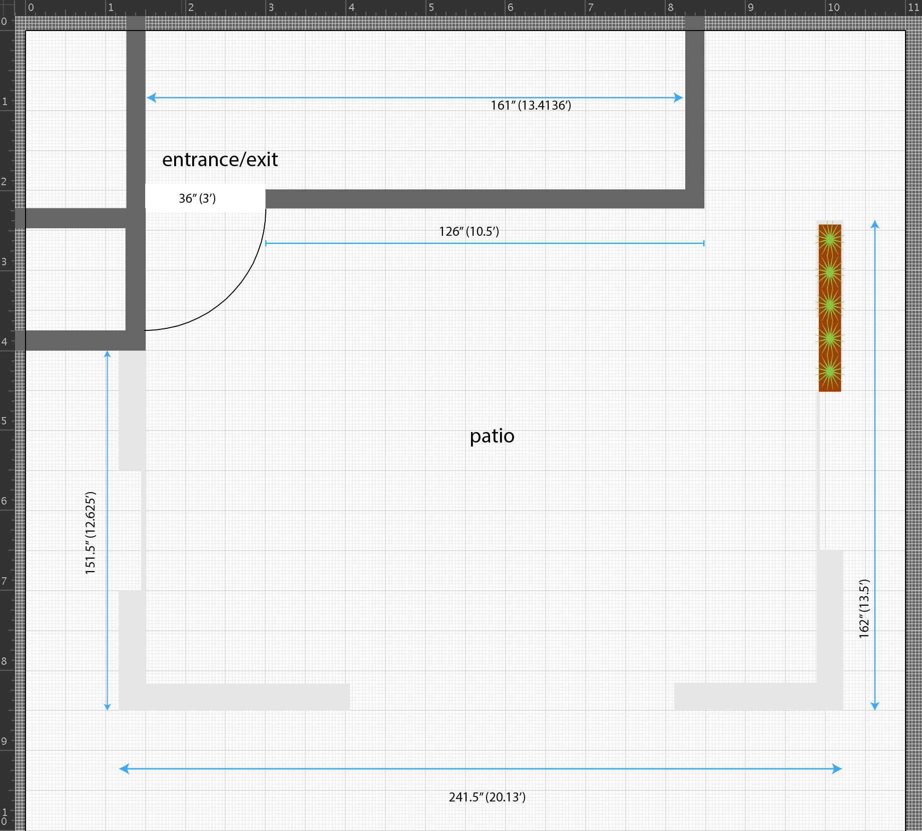 patio with variance