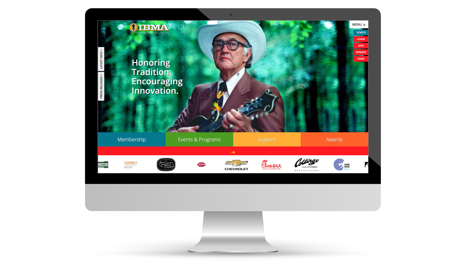 IBMA Website Design by Landon Elmore