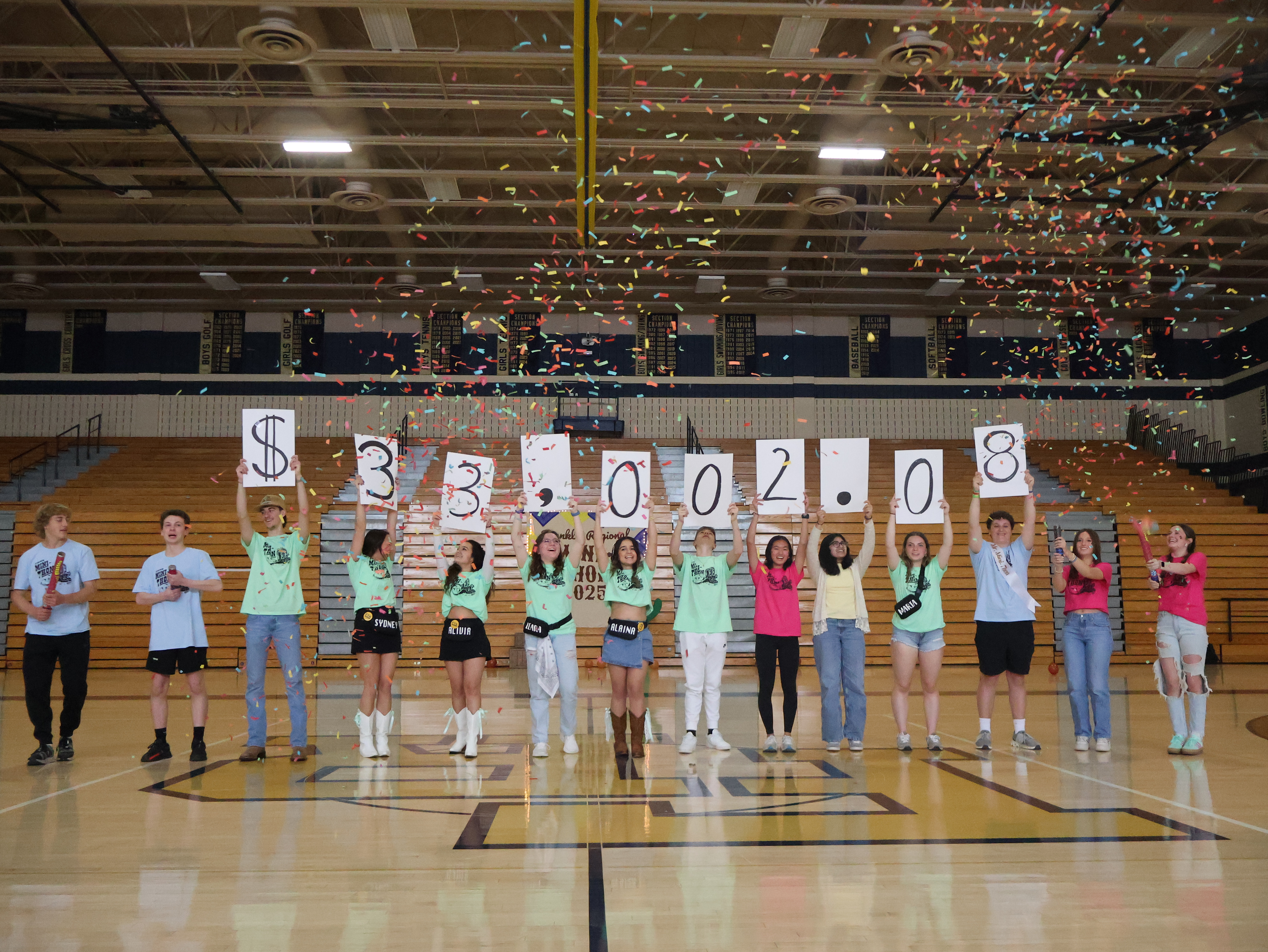 Franklin Regional Mini-THON 2025 reveals the amount of money raised to close out the event.