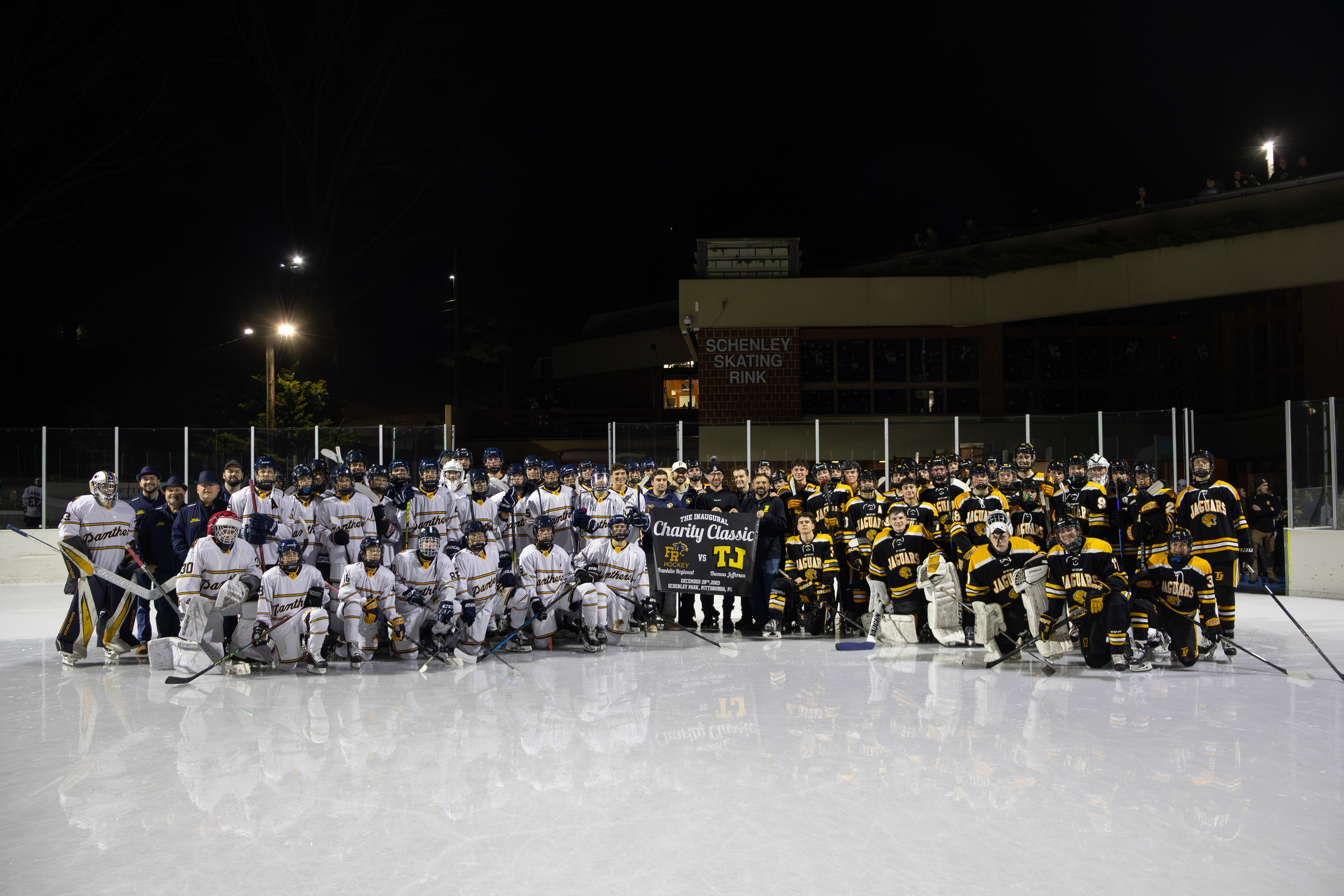 Franklin Regional and Thomas Jefferson high schools host a charity classic hockey game. Held at Schenley Rink. 