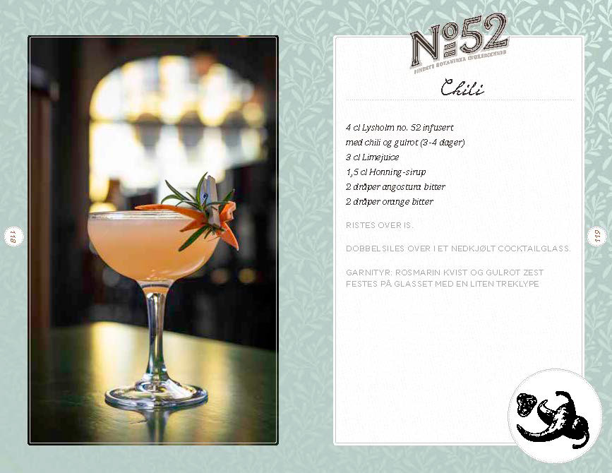 Design og foto. Cocktailhåndbok for Lysholm 52