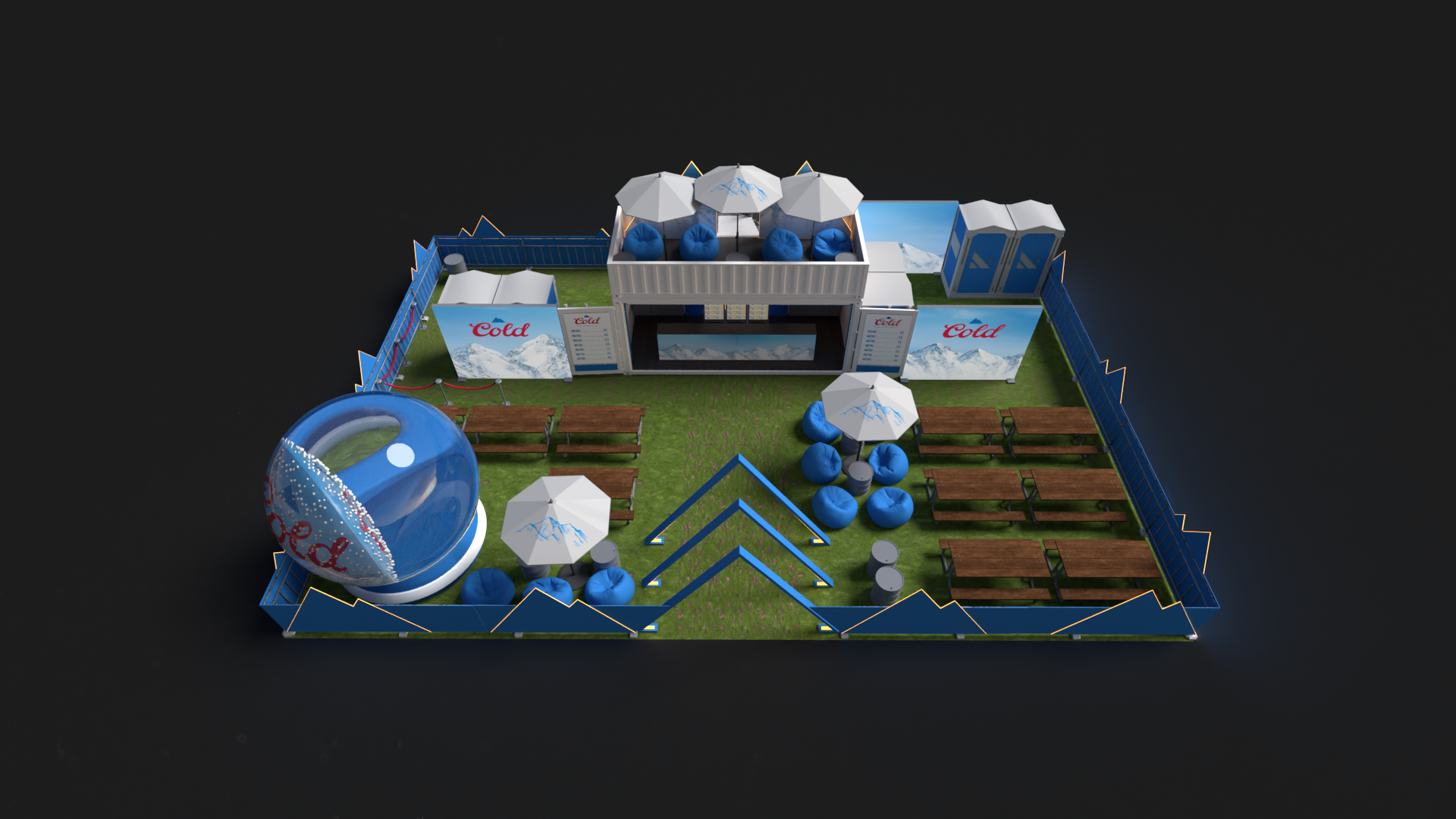 Cold Festivalbar, Backstage Håndtering