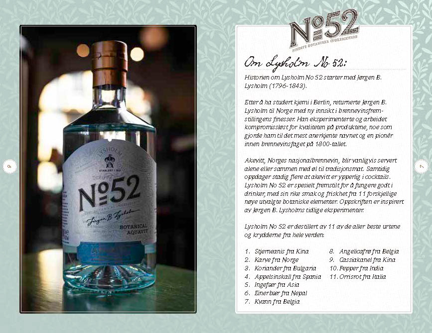 Design og foto. Cocktailhåndbok for Lysholm 52